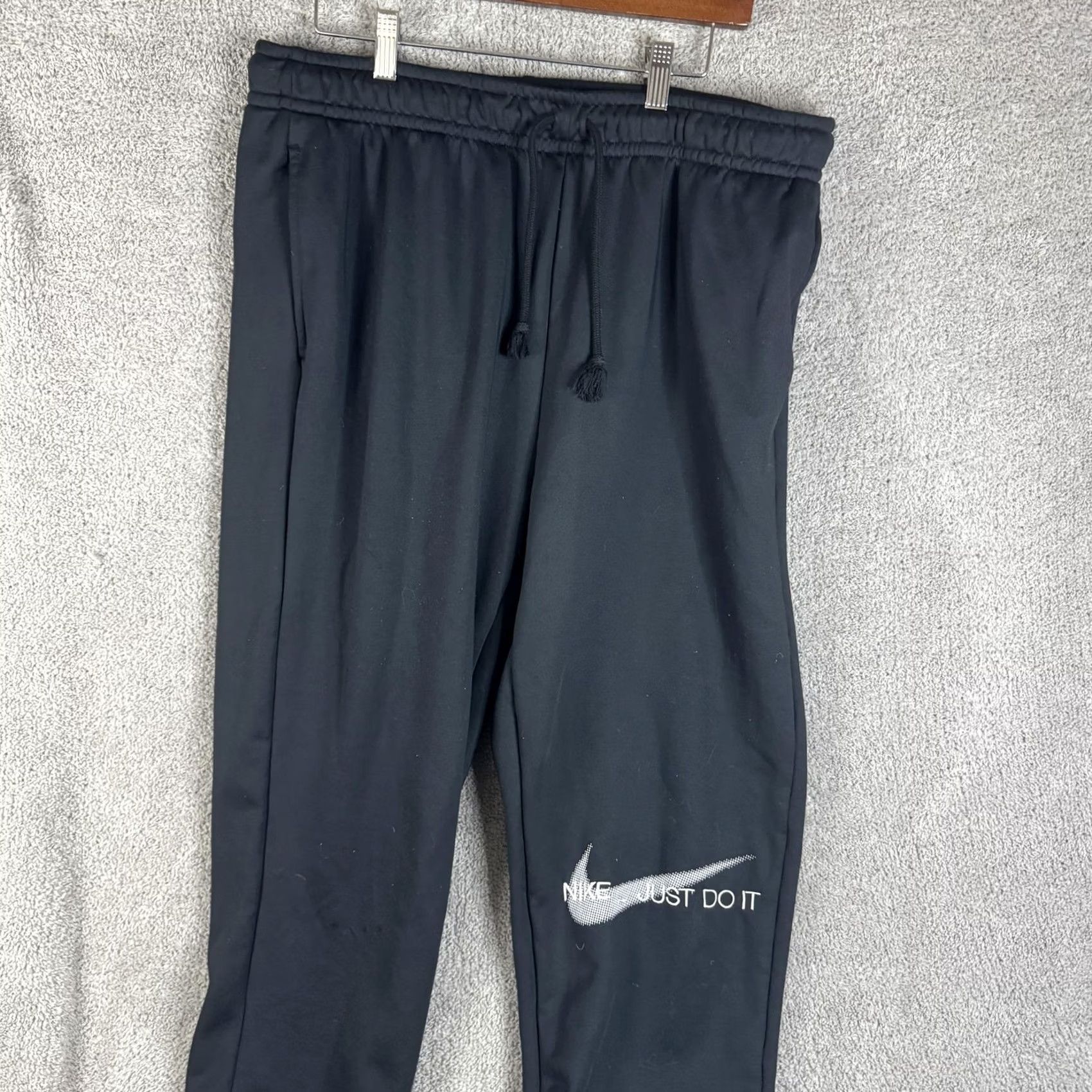 Nike Nike Therma-FIT Sweatpants Mens XL Black Fleece Lined Just Do It Logo Athletic Size US 36 / EU 52 - 2 Thumbnail