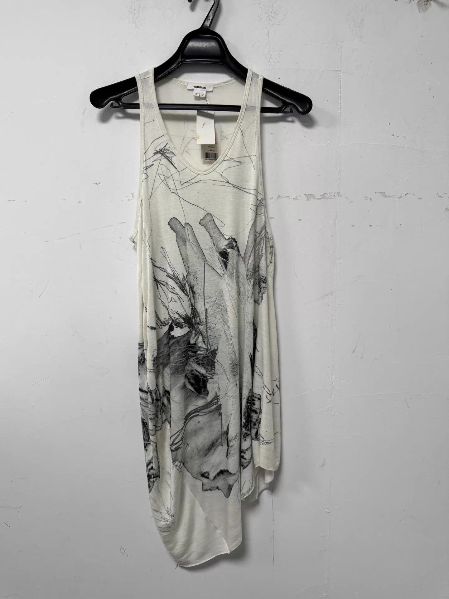 Helmut Lang HELmut LANG x LIBERTY B&W Ink Wash Linen Tank M Size M / US 6-8 / IT 42-44 - 1 Thumbnail