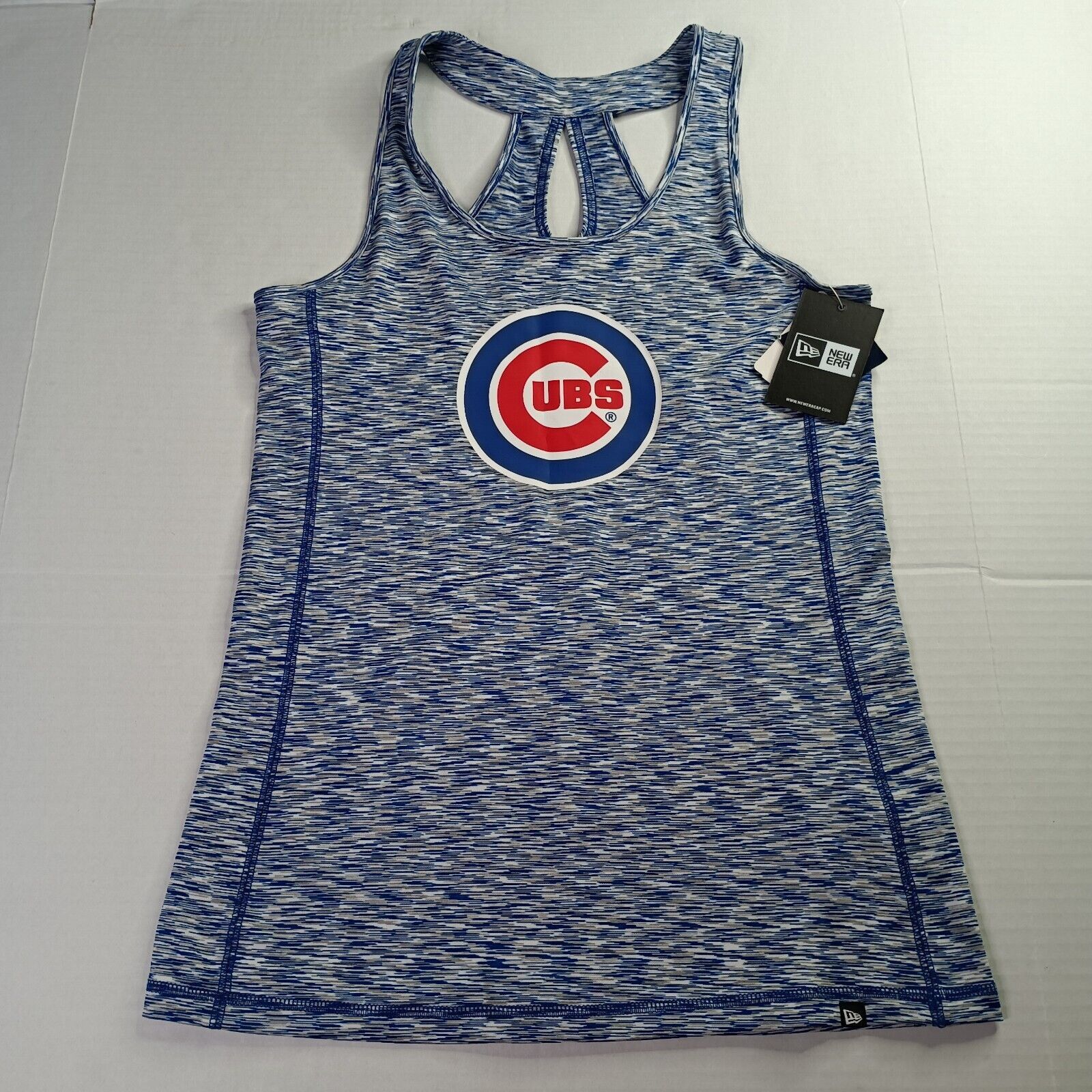 New Era Chicago Cubs MLB Striped Blue Racerback Tank Top Women's S Size S / US 4 / IT 40 - 1 Thumbnail