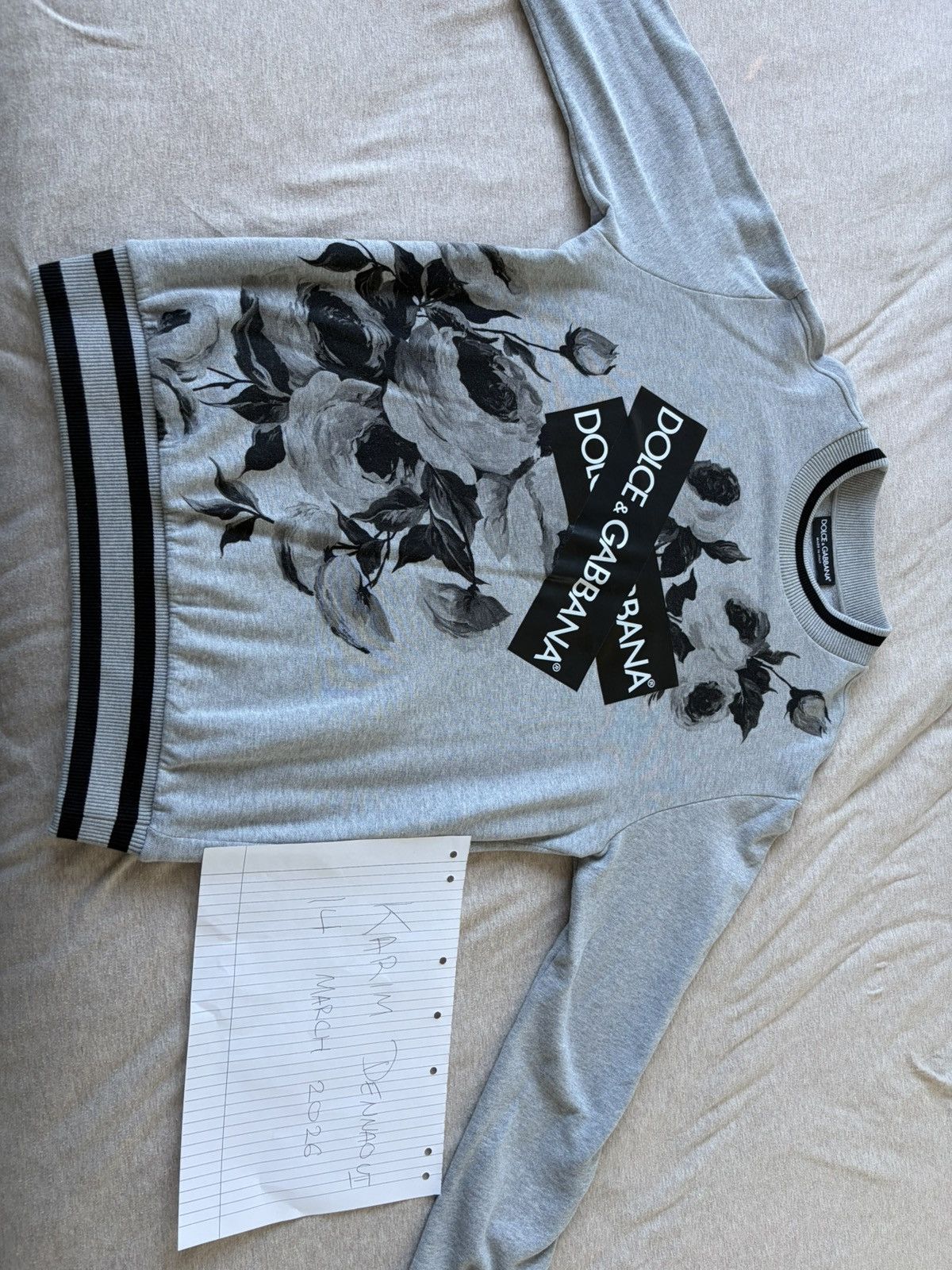 Dolce & Gabbana Dolce & Gabbana Floral Logo Crewneck Sweatshirt Size US M / EU 48-50 / 2 - 1 Thumbnail