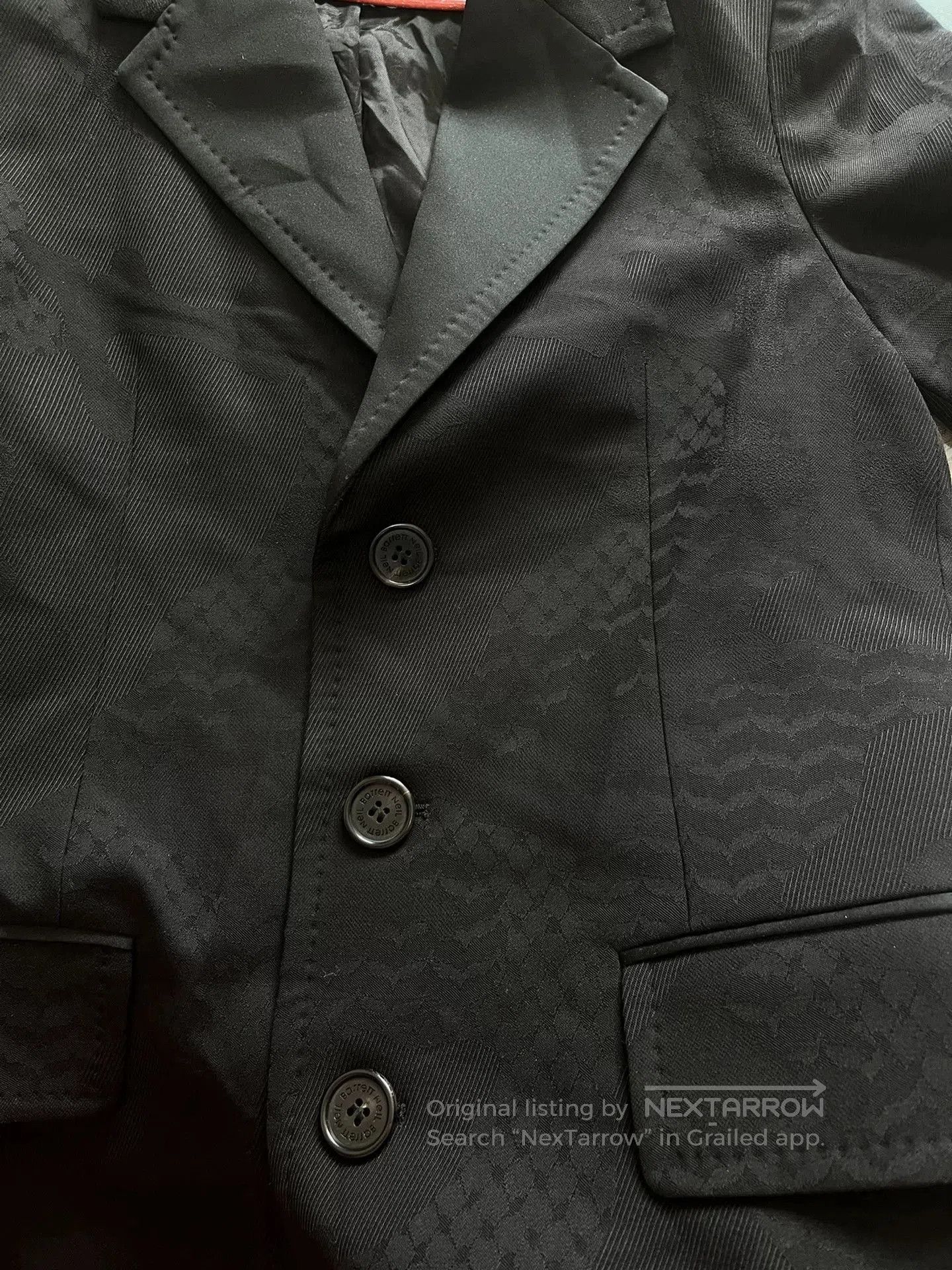 Neil Barrett Neil Barrett Black Patterned Blazer. Size US S / EU 44-46 / 1 - 2 Thumbnail