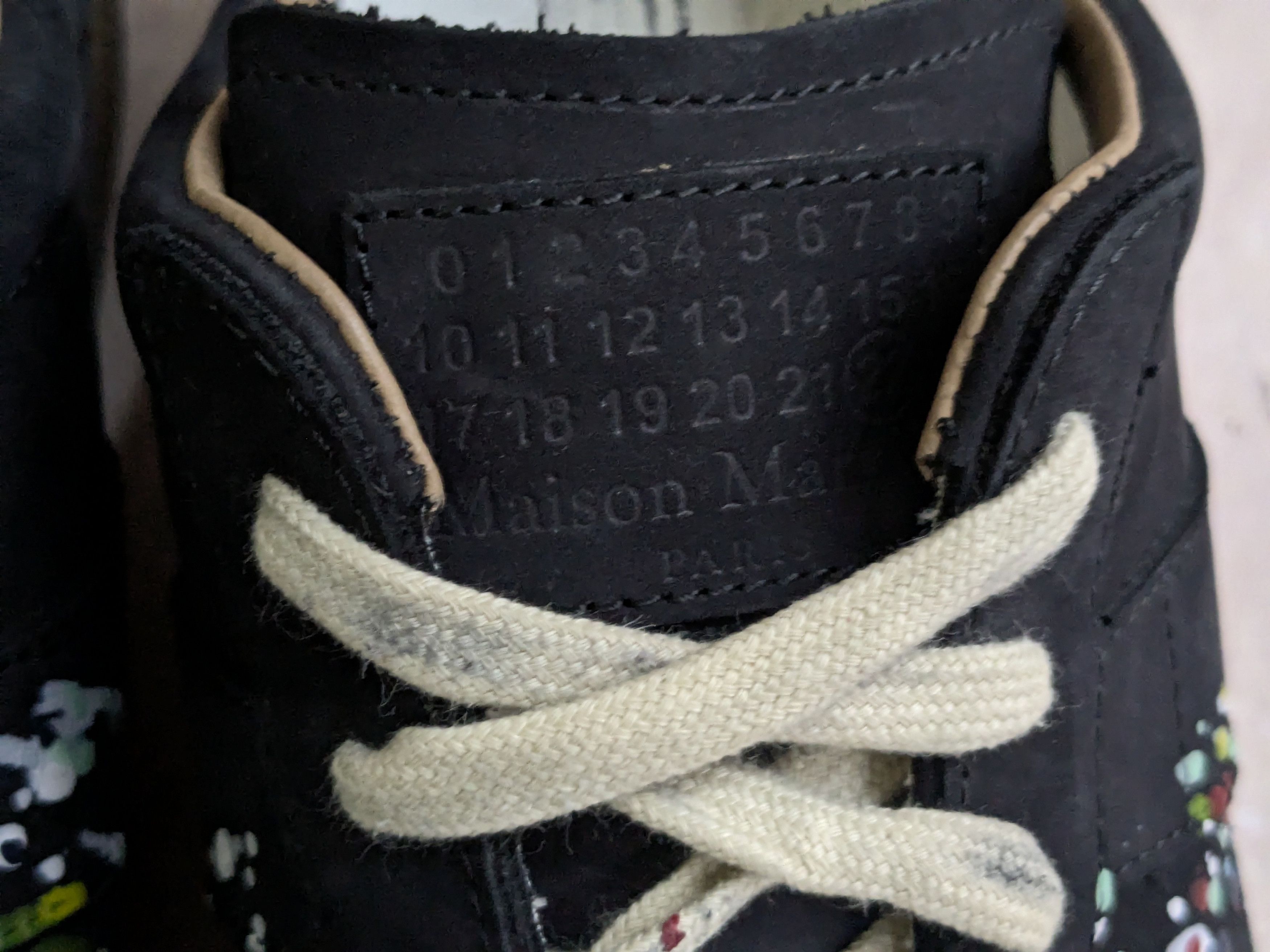 Maison Margiela Maison Margiela Replica GAT Black Paint Splatter 13 46 Size US 13 / EU 46 - 8 Thumbnail
