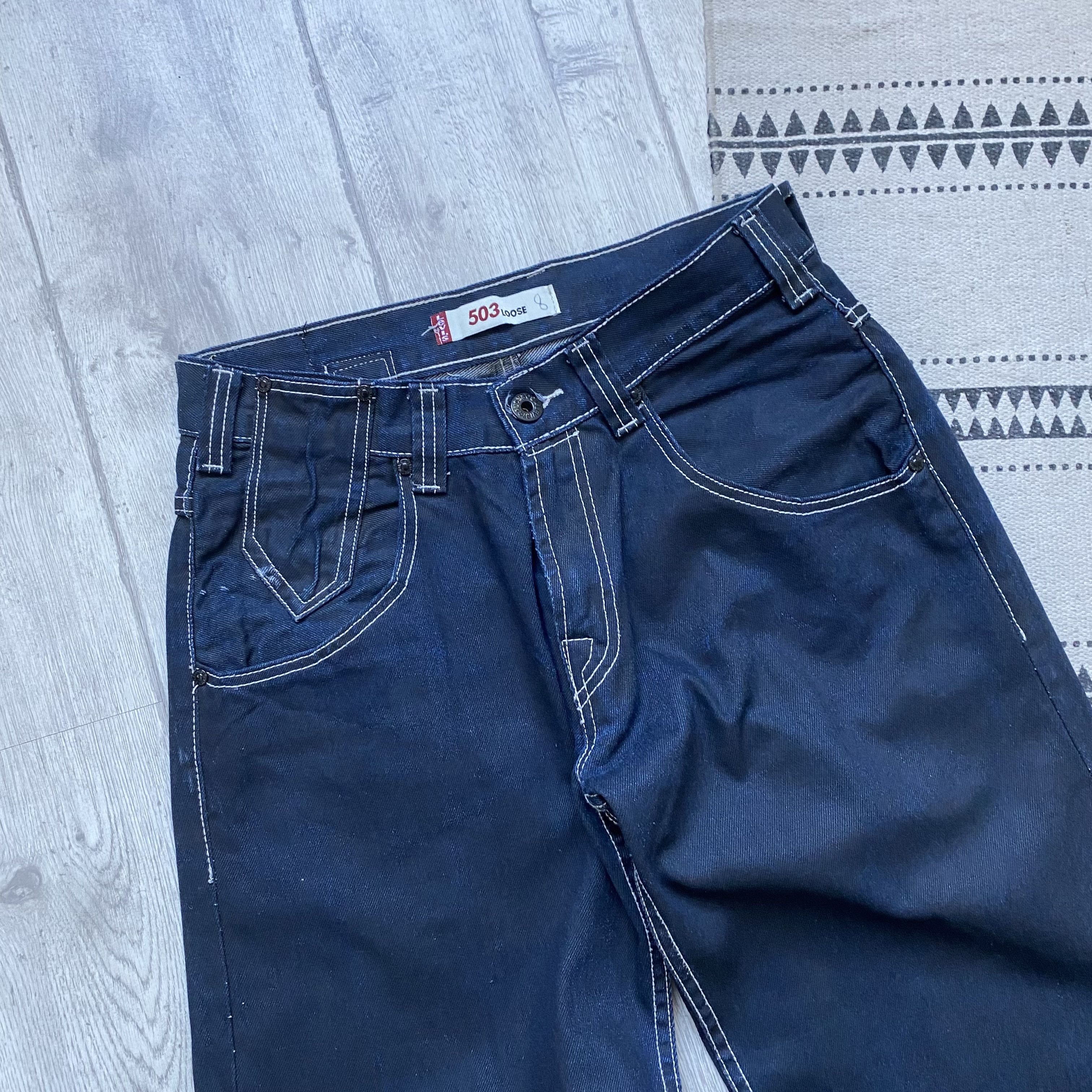 Levi's Vintage Clothing 👖 Vintage Y2K Levis 503 jeans Loose denim pants Size US 28 / EU 44 - 3 Thumbnail