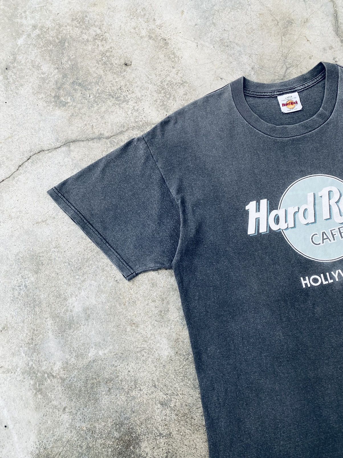 Hard Rock Cafe Vintage 90s Hard Rock Hollywood Faded Tees Size US L / EU 52-54 / 3 - 4 Thumbnail
