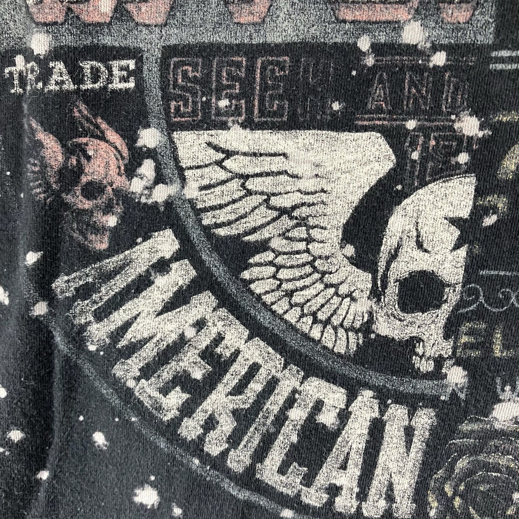 Affliction VINTAGE Affliction Y2K T-Shirt Women Medium Black Biker Rocker Goth Motorcycle 90s Retro Size M / US 6-8 / IT 42-44 - 6 Thumbnail