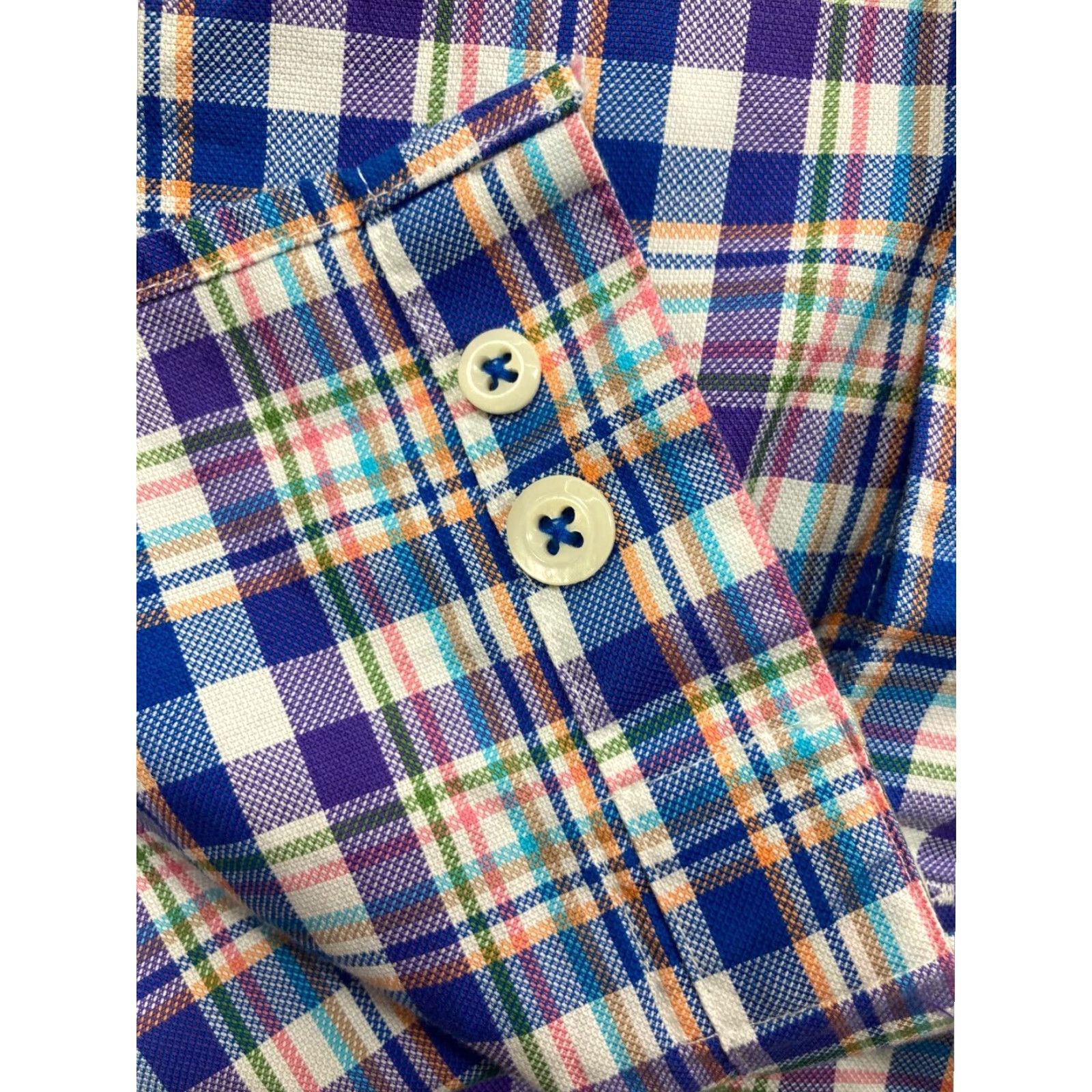 Peter Millar Peter Millar Mens Medium Blue White Plaid Long Sleeve Button Up Shirt Size US M / EU 48-50 / 2 - 3 Thumbnail