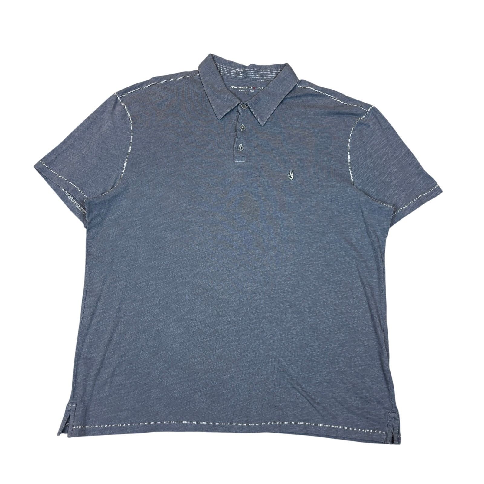 John Varvatos John Varvatos Star USA Cotton Slub Polo Shirt Men's XL Size US XL / EU 56 / 4 - 1 Thumbnail