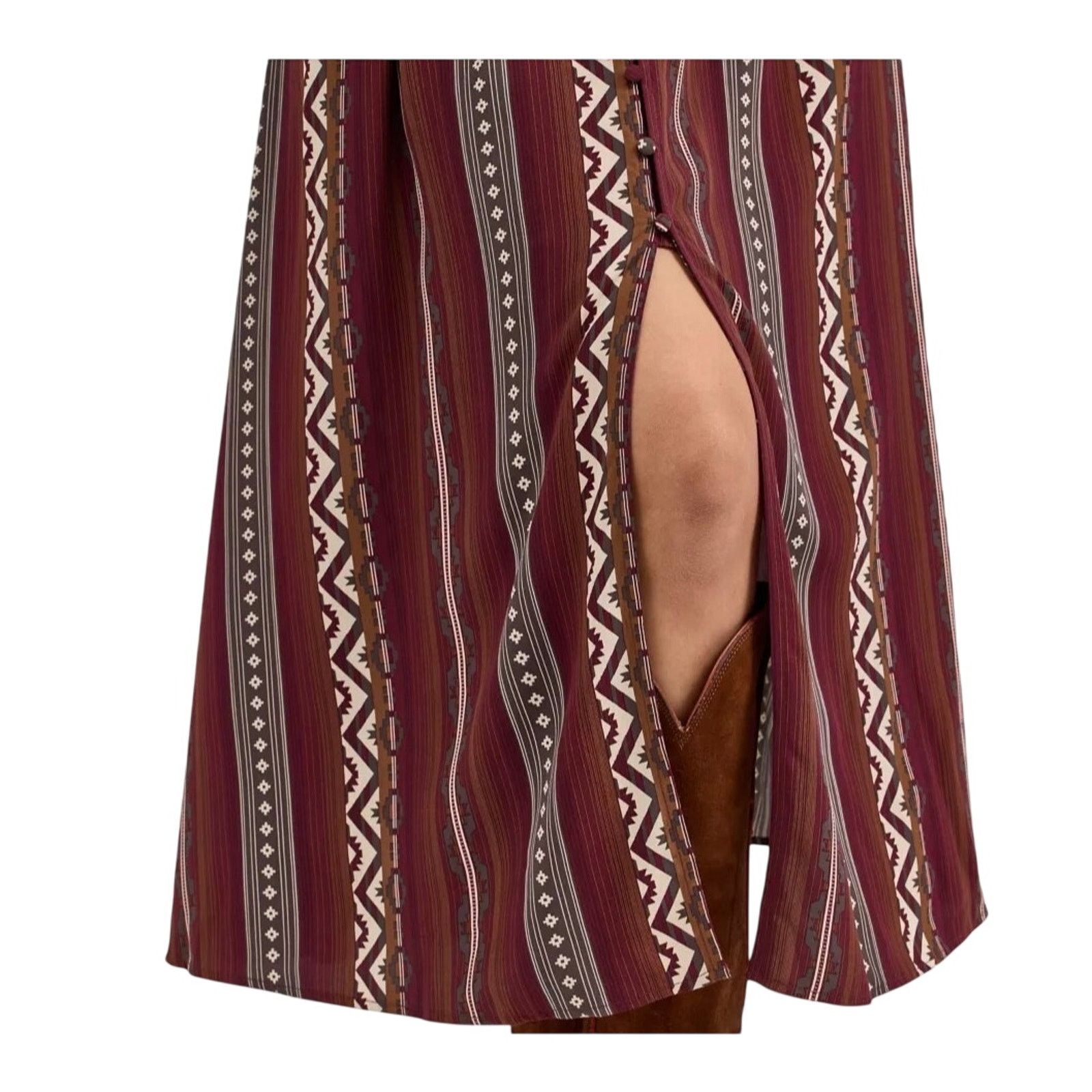 Wrangler Southwestern Striped Long Button Maxi Dress Medium Western Size M / US 6-8 / IT 42-44 - 8 Thumbnail