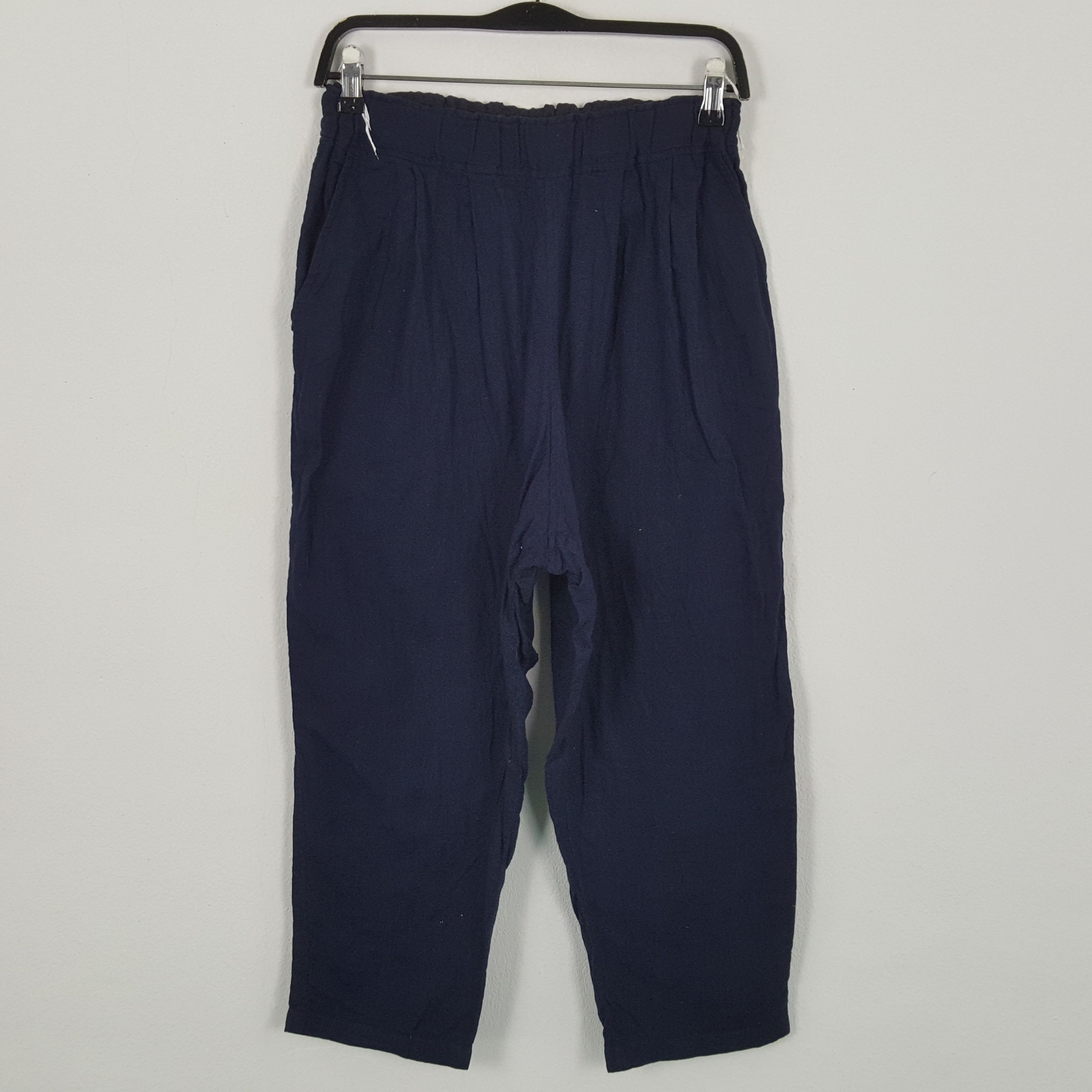 image of Plantation Japanese Designer Brand Issey Miyake Pants in Blue Black, Women's (Size 26)