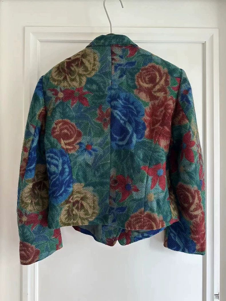 Kenzo KENZO Floral woolen woolen suit retro coat Size M / US 6-8 / IT 42-44 - 5 Thumbnail