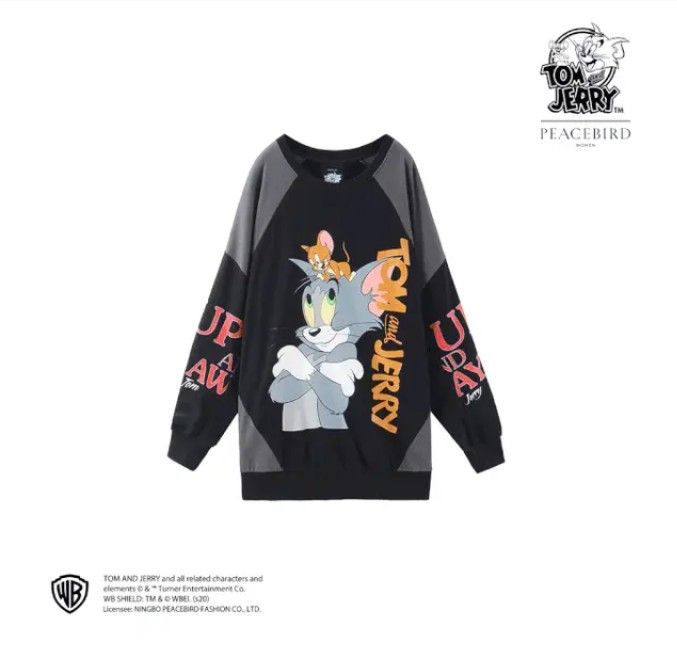 Japanese Brand PEACEBIRD x Tom and Jerry Oversized Sweatshirt Size US XS / EU 42 / 0 - 2 Thumbnail