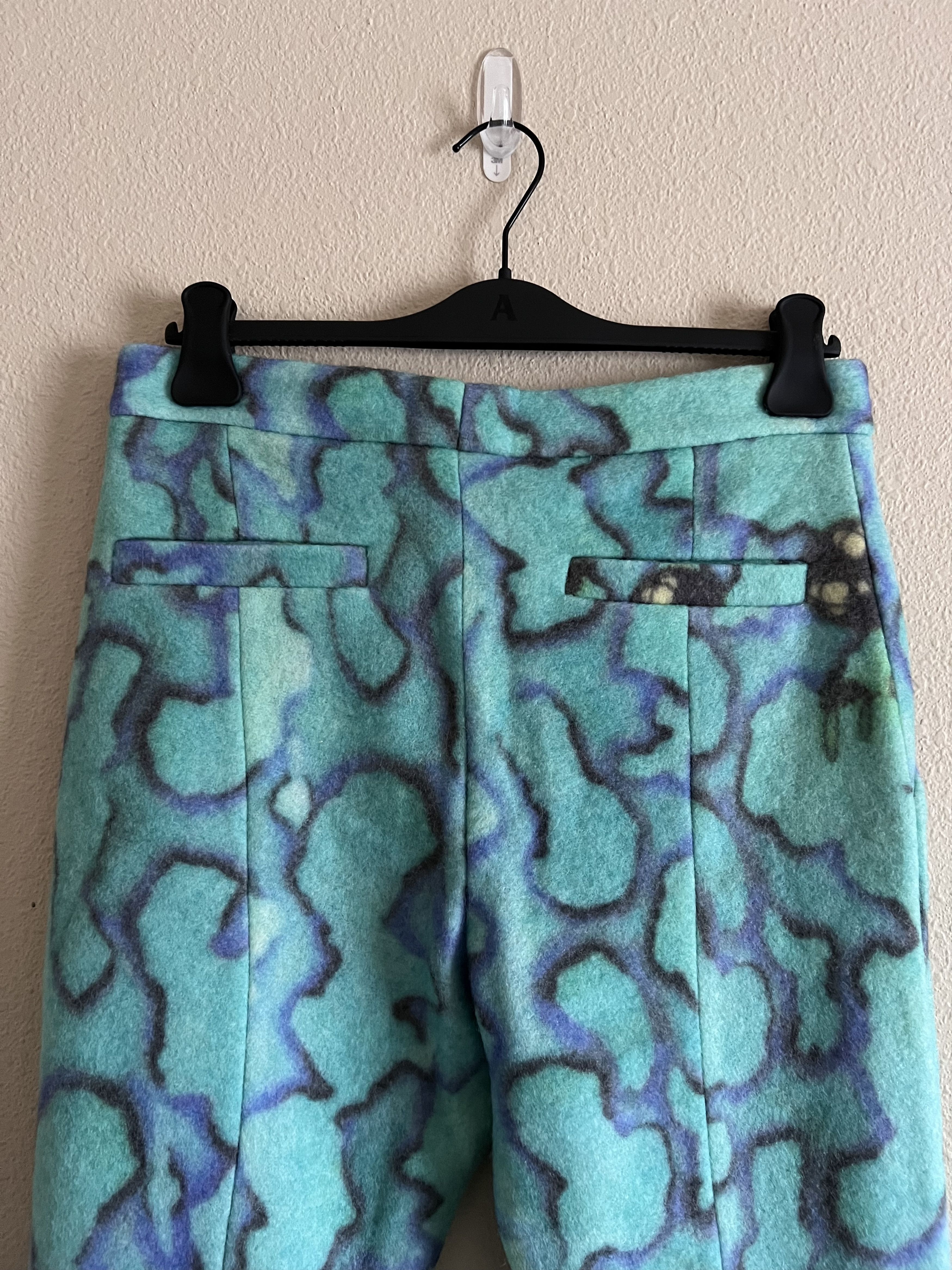 ERL ERL Back Vent Straight Leg Woven Pants in Blue Green (Rare) Size US 32 / EU 48 - 6 Thumbnail