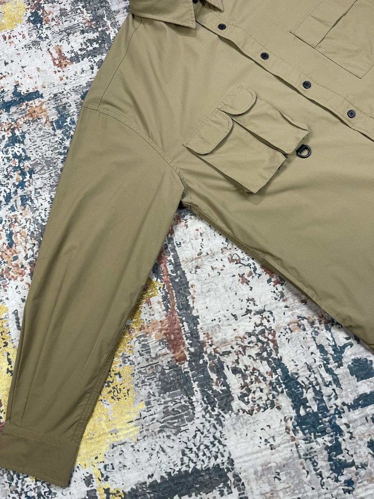 Beams Plus Tigora x Beams Design Khaki Boxy Silhouette Outdoor Shirt Size US M / EU 48-50 / 2 - 4 Thumbnail
