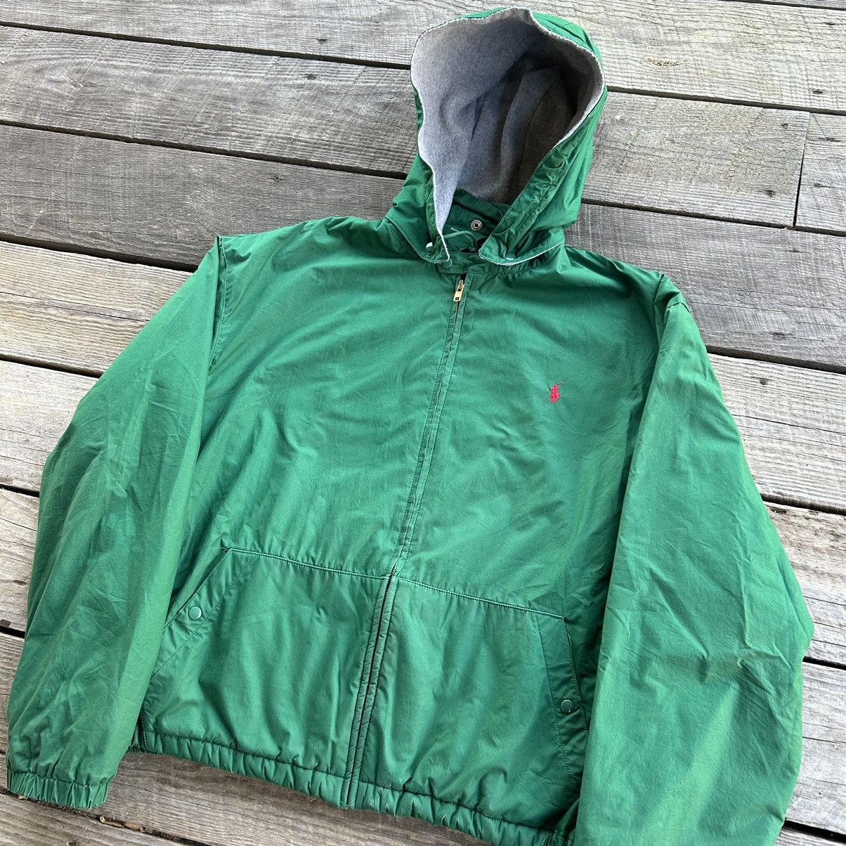 Polo Ralph Lauren Vintage Polo Ralph Lauren Fleece Line Hooded Green Jacket Size US L / EU 52-54 / 3 - 2 Thumbnail