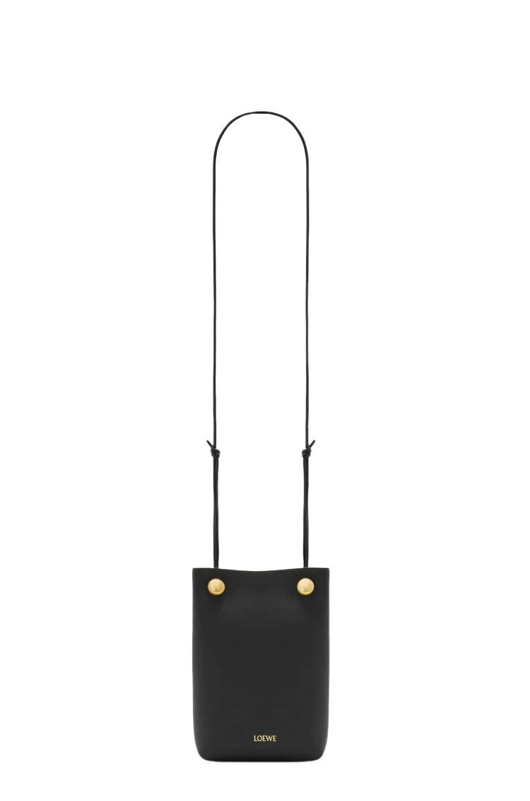 Loewe LOEWE Pebble New $1850 Black Smooth Leather Pouch Size ONE SIZE - 3 Thumbnail