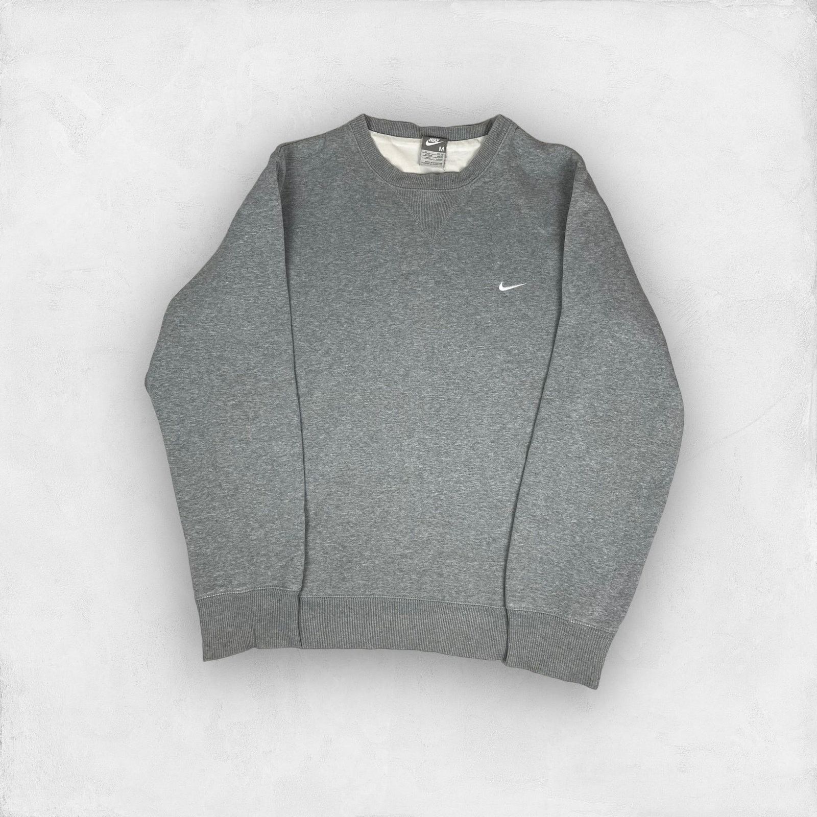 Nike × Vintage Nike Men's Heather Gray Crew Neck Fleece Lined Sweatshirt M Size US M / EU 48-50 / 2 - 1 Thumbnail