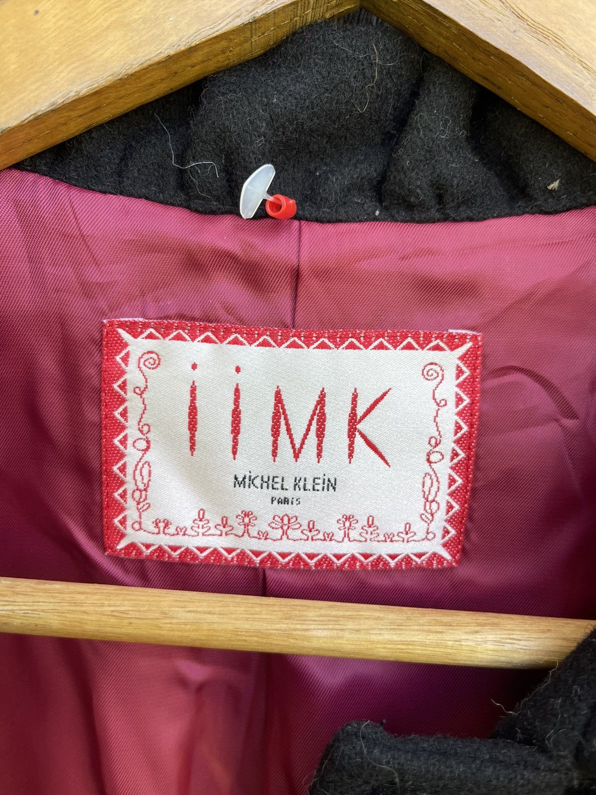Designer II MK Mikhel Klein Paris Black Wool Blend Coat Size M / US 6-8 / IT 42-44 - 18 Thumbnail