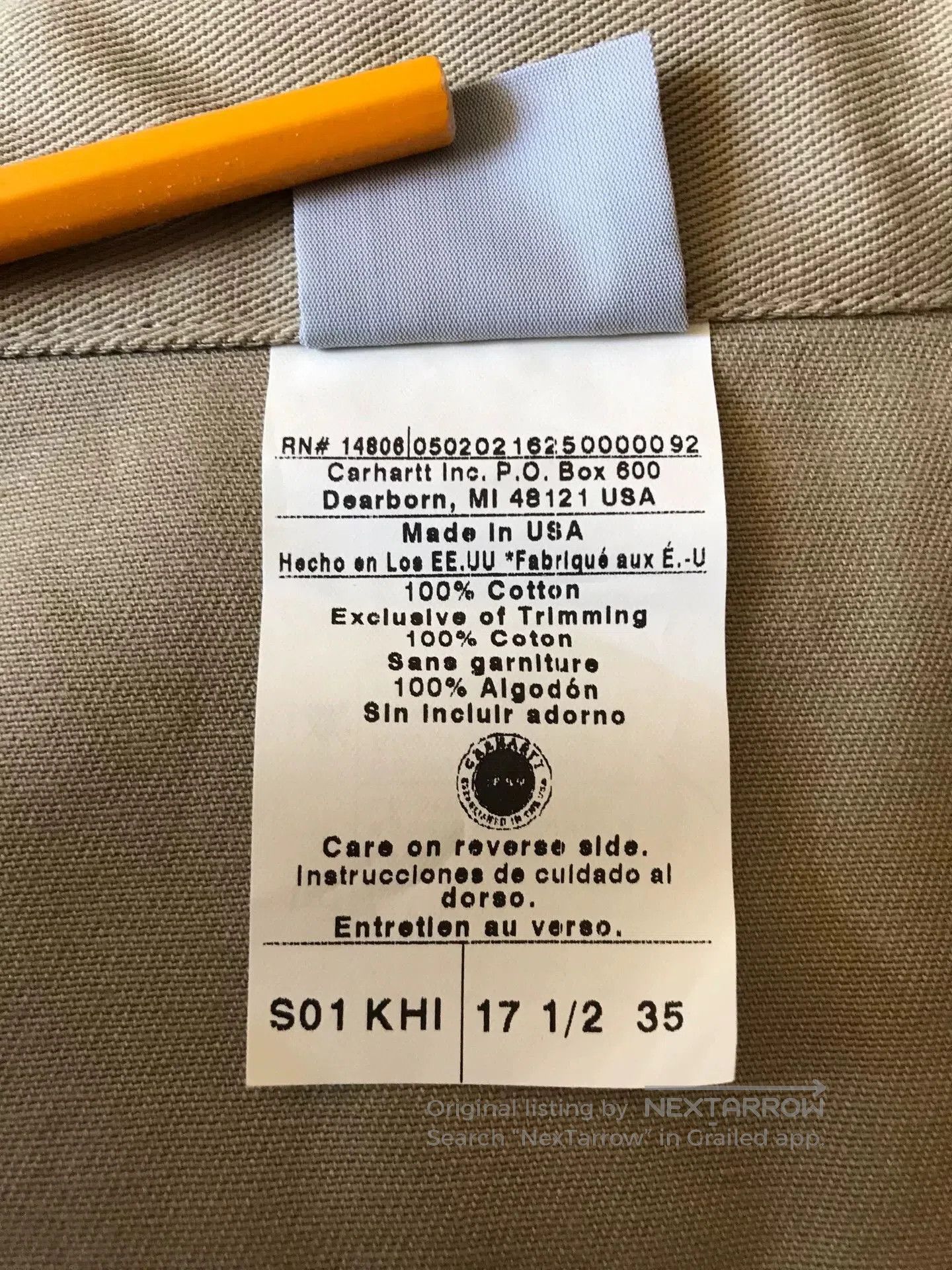 Carhartt Carhartt S01 KHI Western Shirt. Size US M / EU 48-50 / 2 - 9 Thumbnail