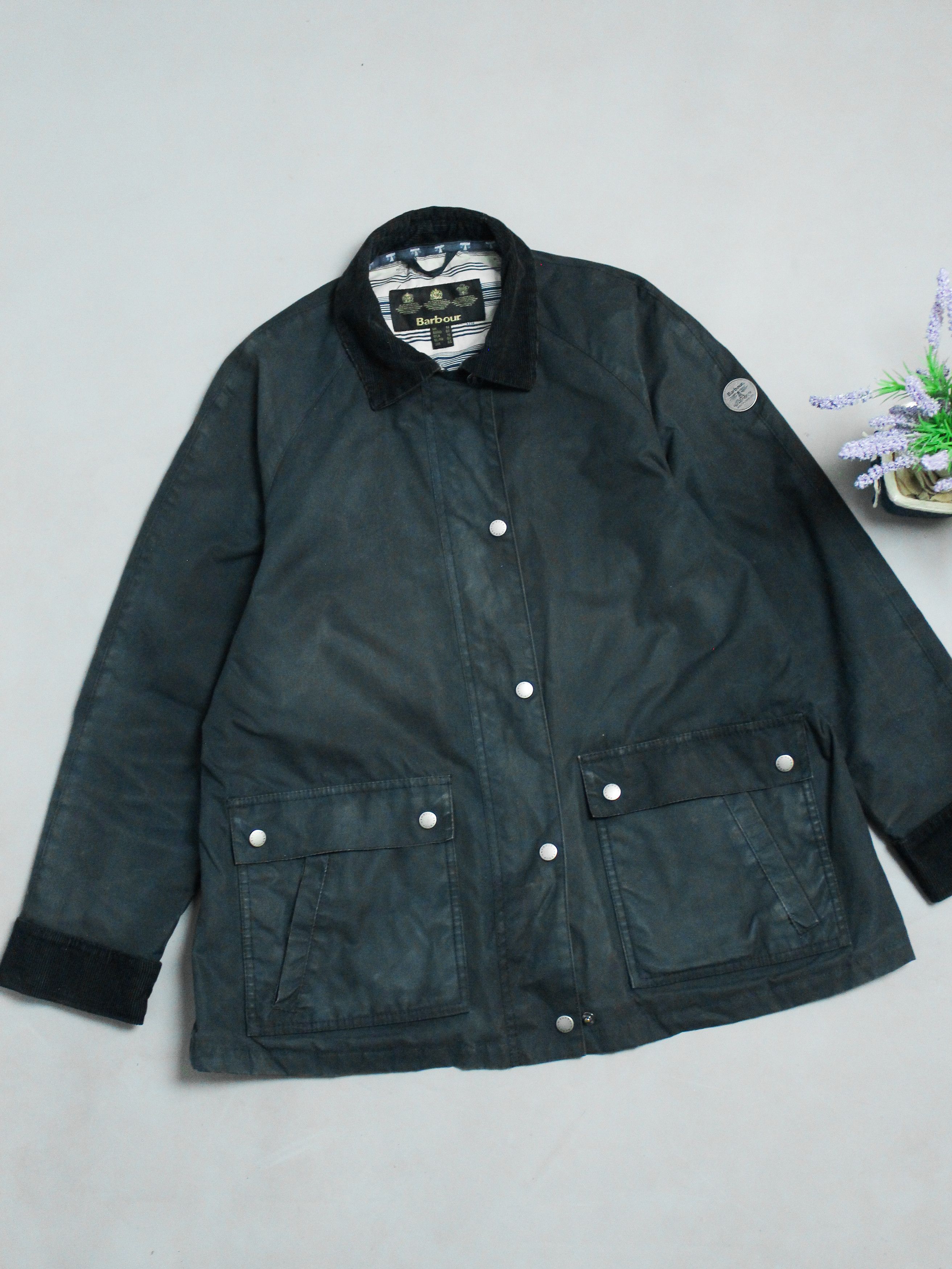 Barbour BARBOUR RIEF WAXED JACKET WOMENS BLUE WAX L Size XL / US 12-14 / IT 48-50 - 5 Thumbnail