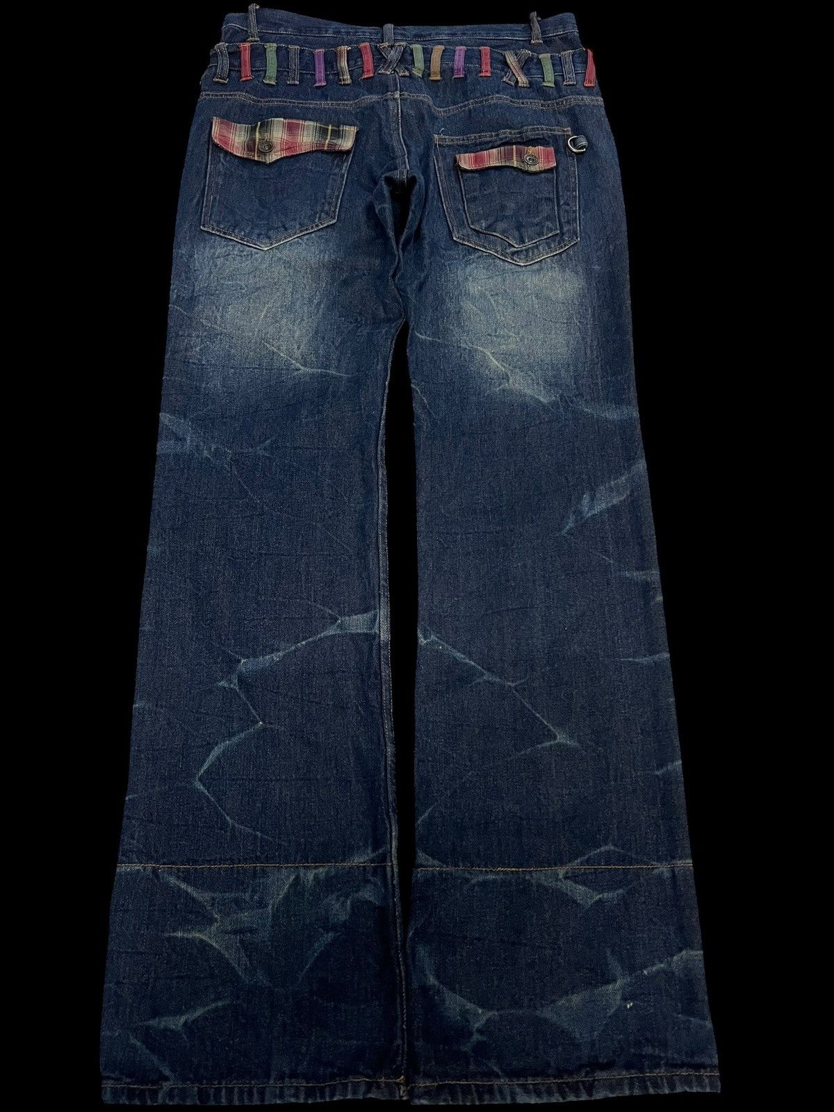 Japanese Brand 💥Double Waist💥Vintage 90’s Style Double Focus Mud Wash Jean Size US 33 - 2 Thumbnail