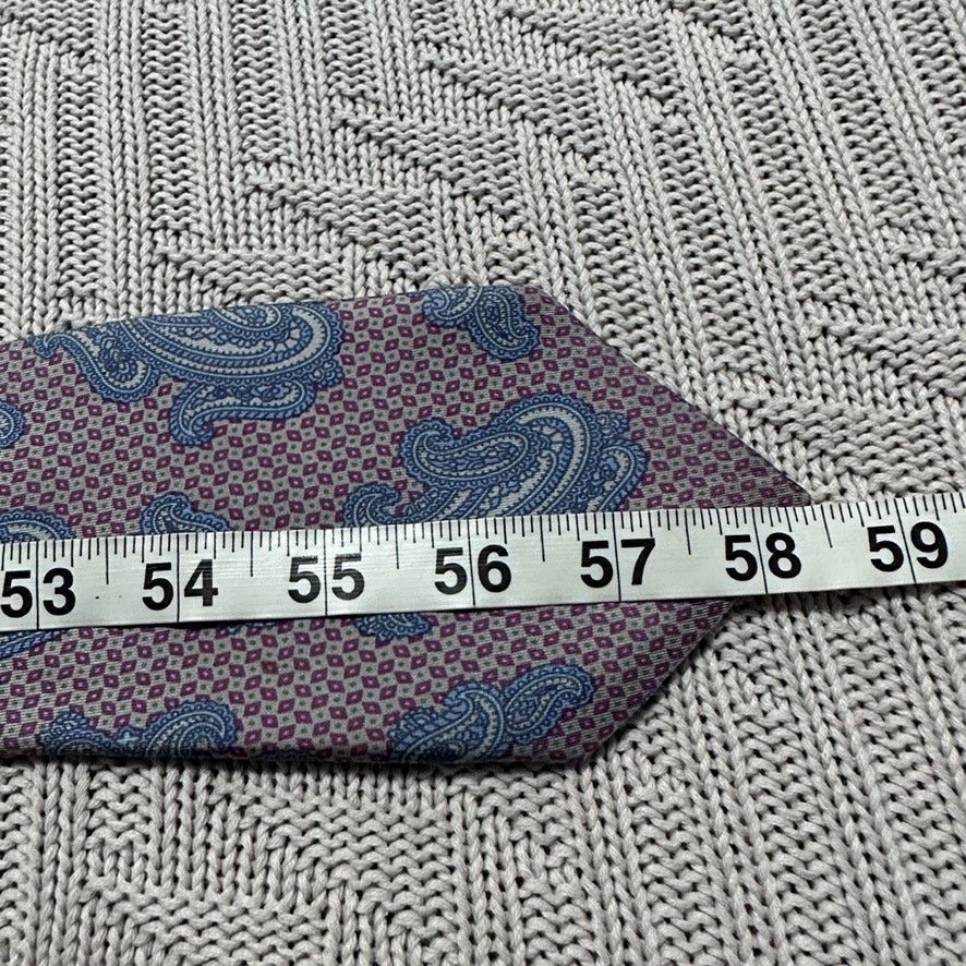 Liberty London Vintage Liberty London french blue paisley silk tie Size ONE SIZE - 4 Thumbnail