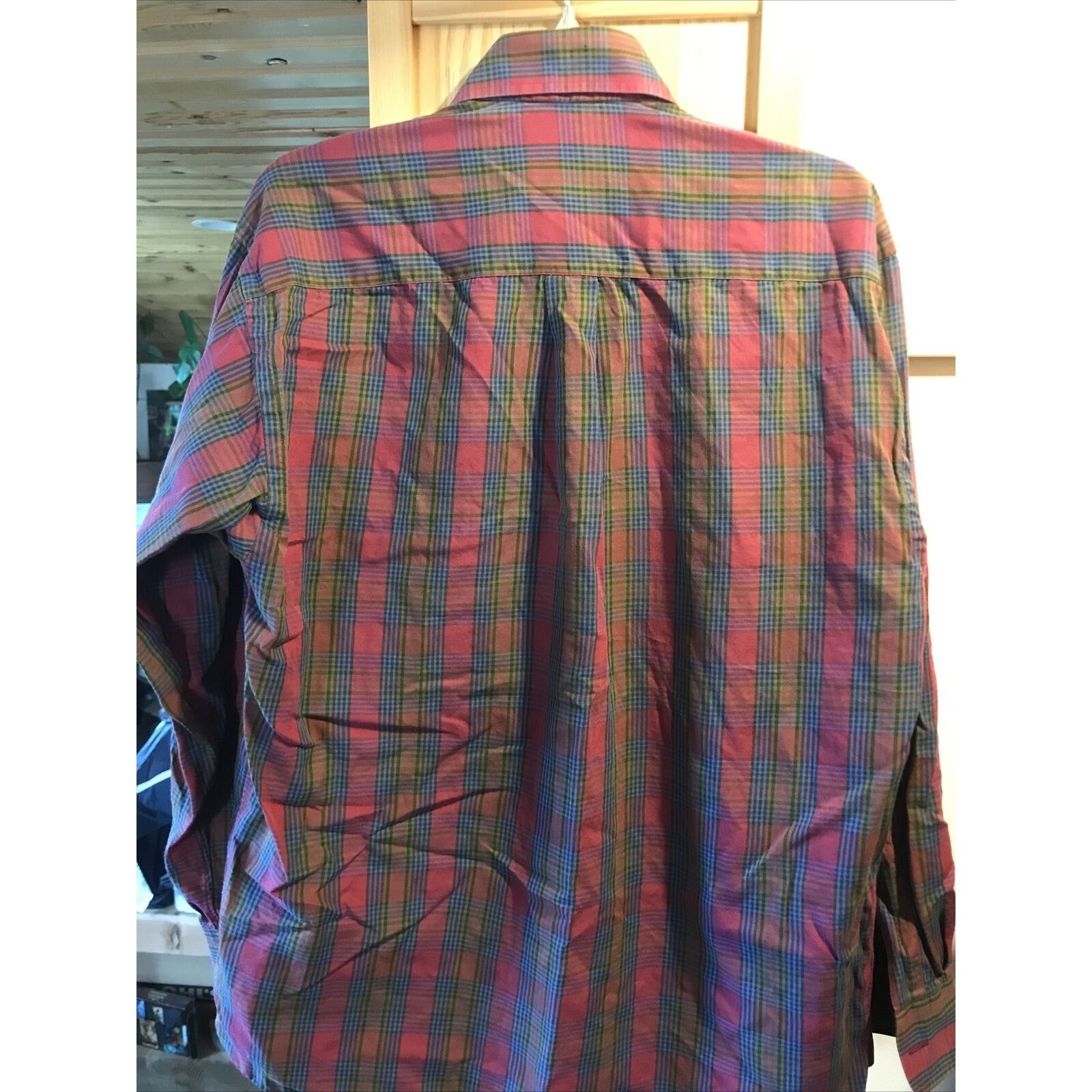 Burberry Burberry London Men’s M Red Plaid Long Sleeve Cotton Shirt Size US M / EU 48-50 / 2 - 10 Thumbnail