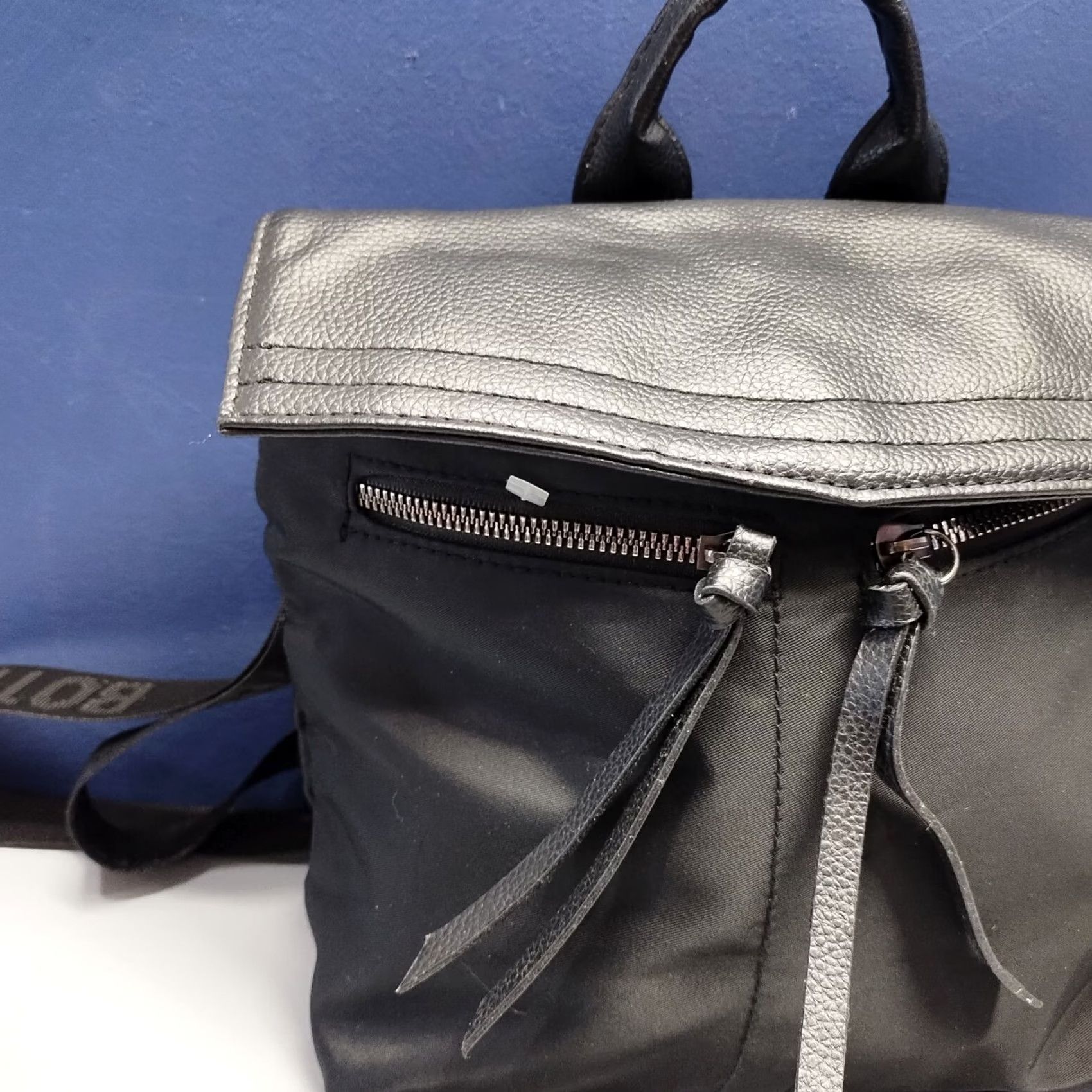 Vintage Botkier Trigger Mini Convertible Backpack Womens Black Polyester Lined Size ONE SIZE - 3 Thumbnail