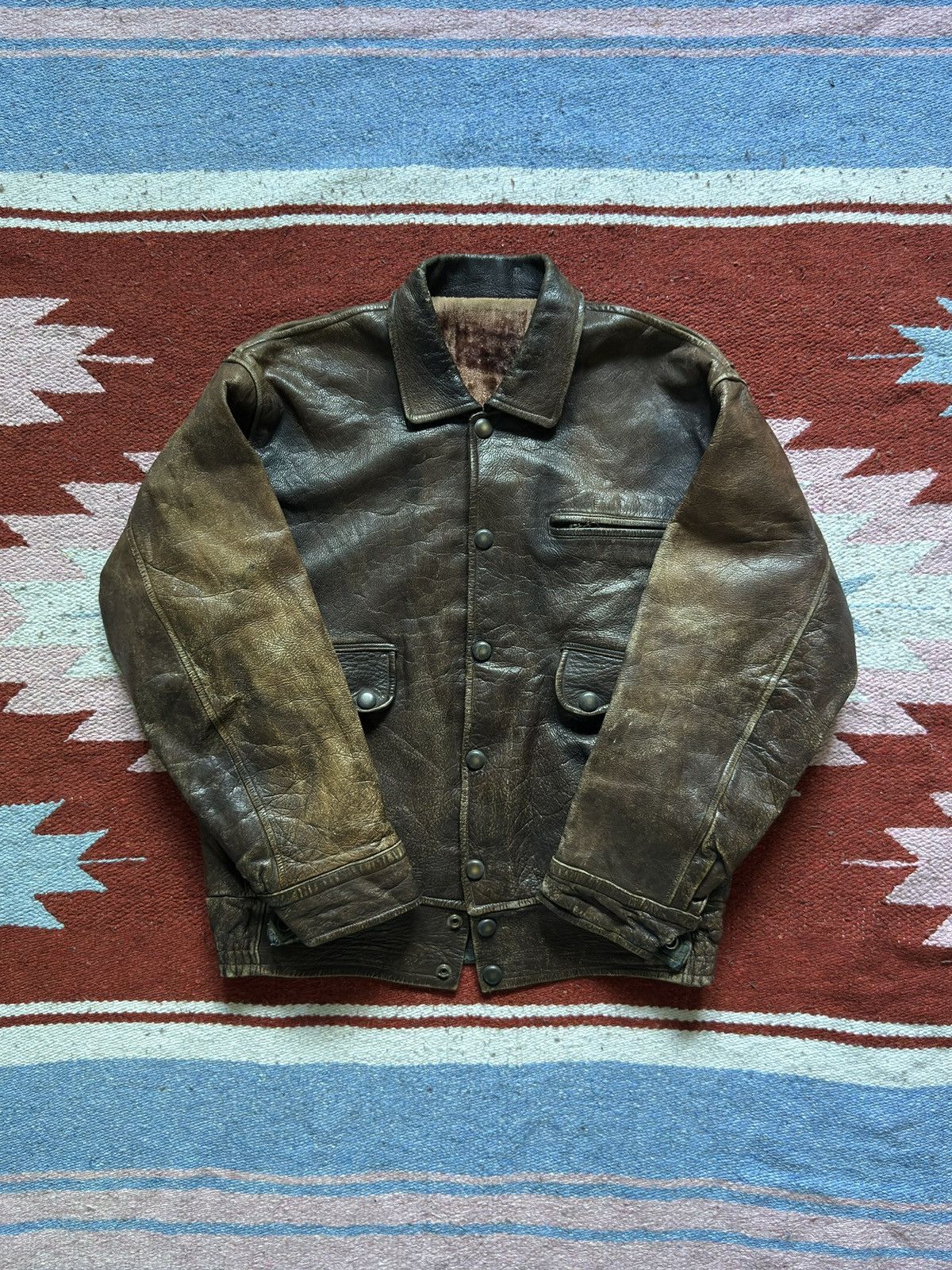 Vintage Vintage 1970s Horse Leather Jacket Size US S / EU 44-46 / 1 - 1 Thumbnail