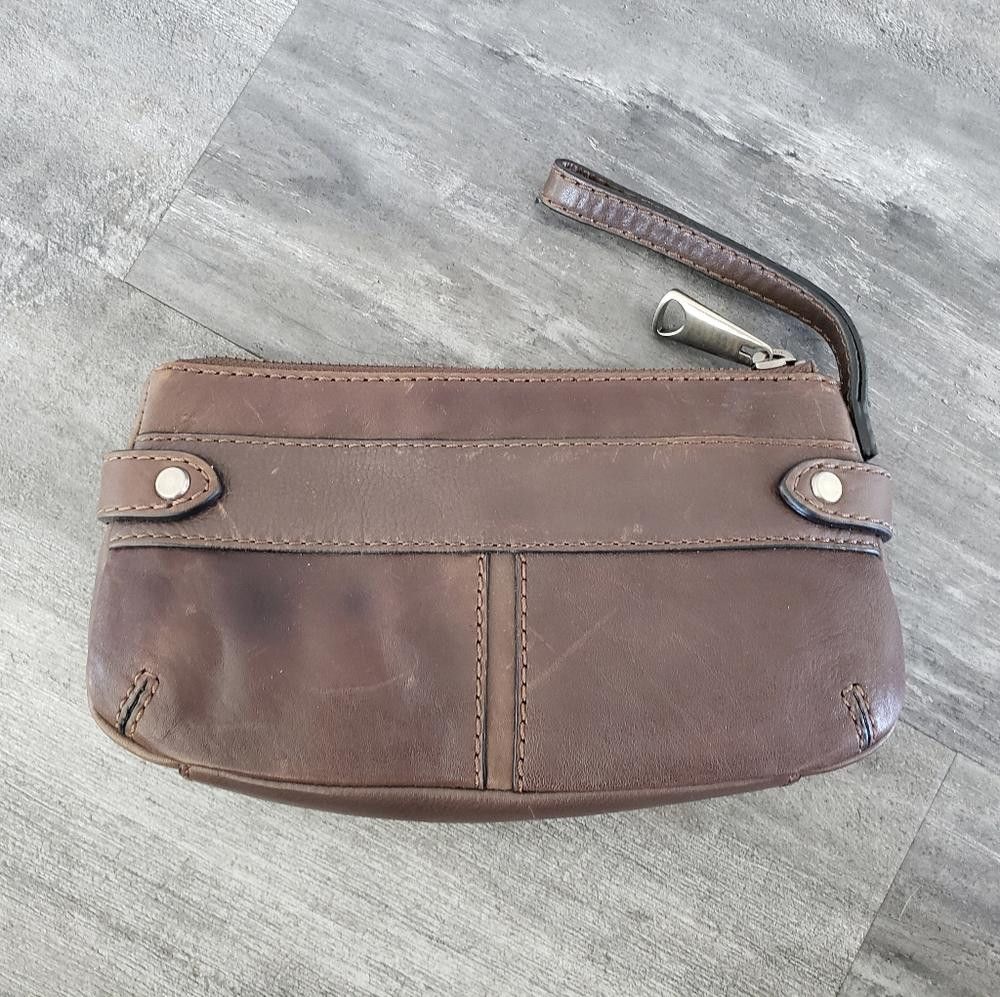 Fossil Chocolate Fossil Amanda Pouch Wristlet Size ONE SIZE - 1 Thumbnail