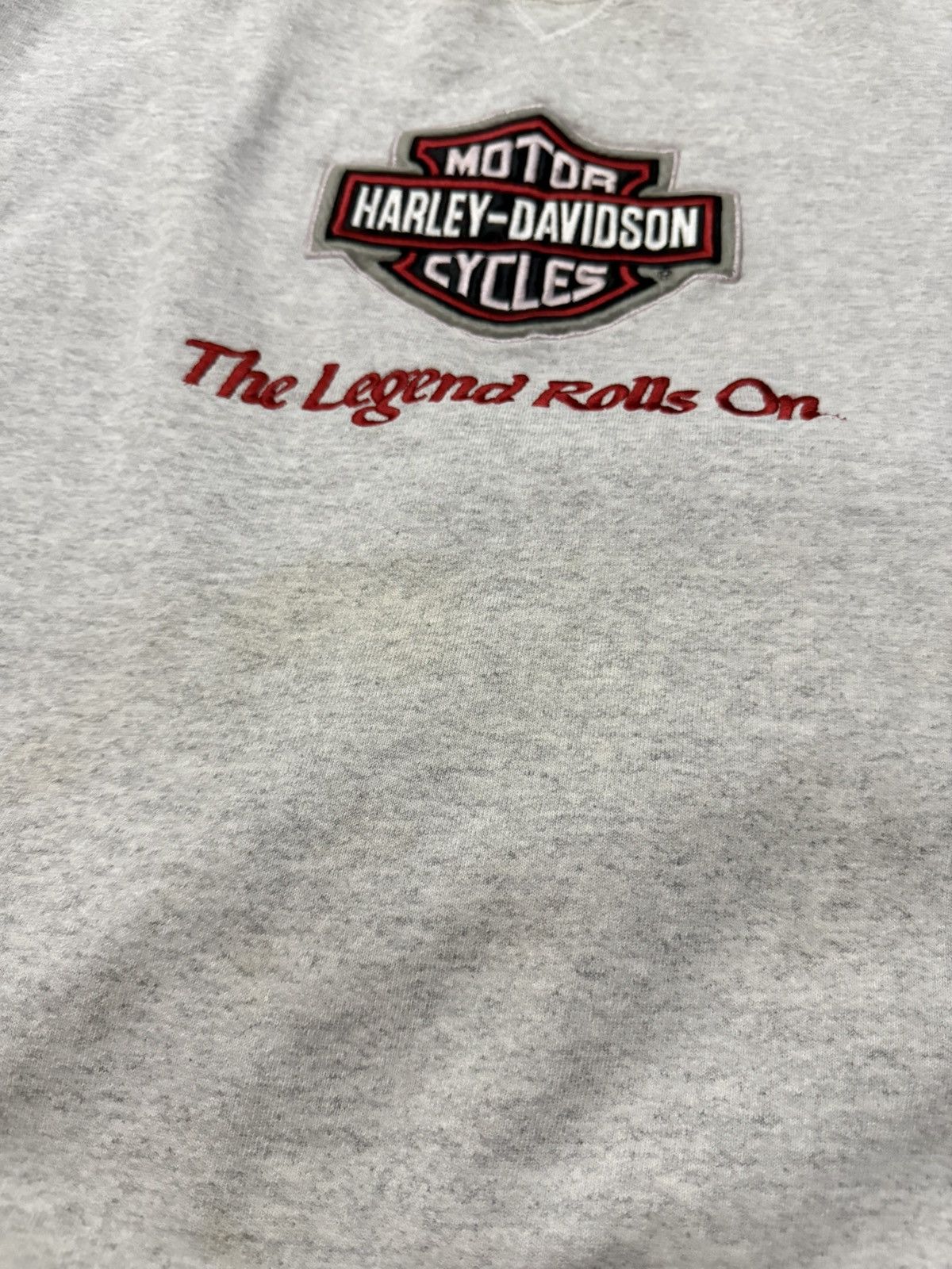 Harley Davidson Vintage 90s Distressed Harley Davidson Chunky Sweatshirt Size US XL / EU 56 / 4 - 11 Thumbnail