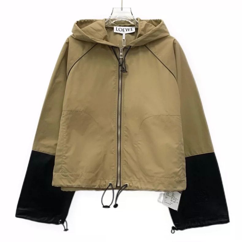 Loewe Loewe Brown cotton hooded zip long sleeve jacket Size XS / US 0-2 / IT 36-38 - 1 Thumbnail