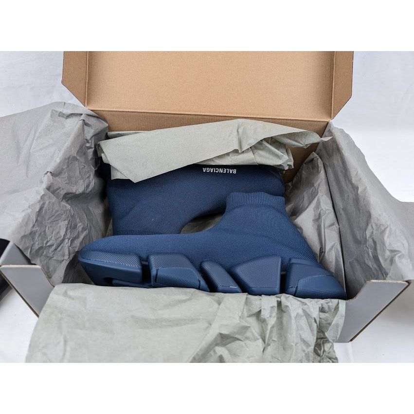 Balenciaga o1rshd1 Speed 2.0 Graffiti Sneakers in Navy 42 Size US 9 / EU 42 - 21 Thumbnail