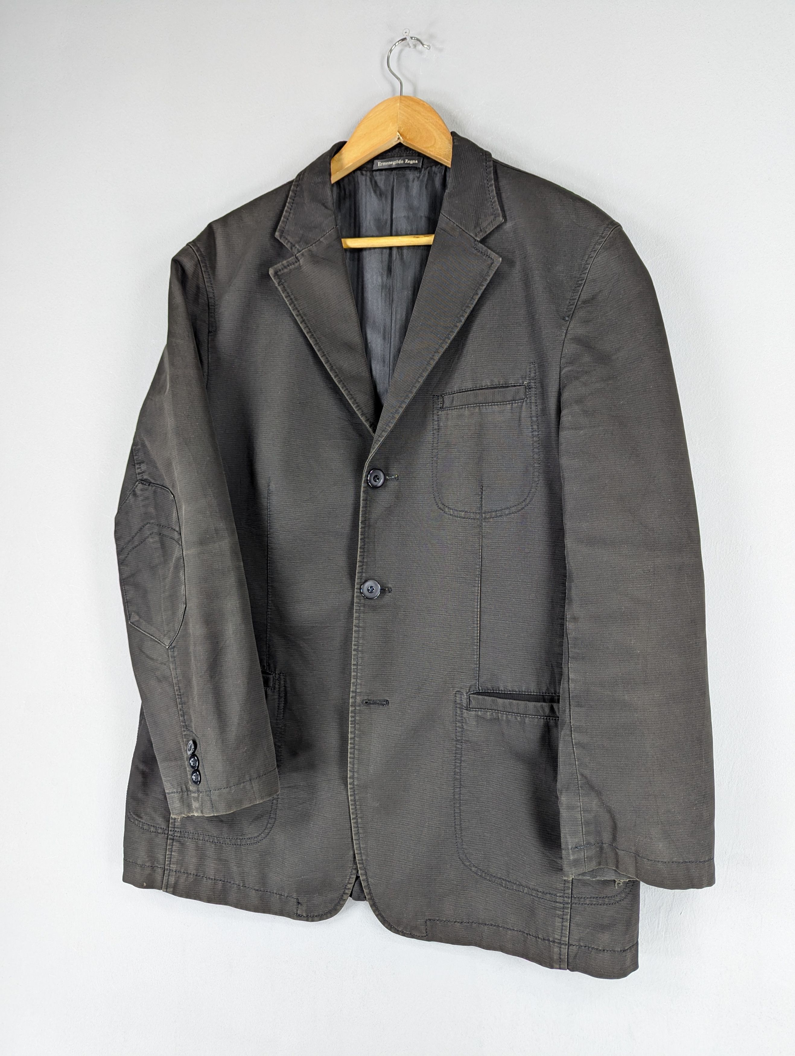 Ermenegildo Zegna Vintage Ermenegildo Zegna Paris Distressed Blazer Jacket Size US L / EU 52-54 / 3 - 2 Thumbnail
