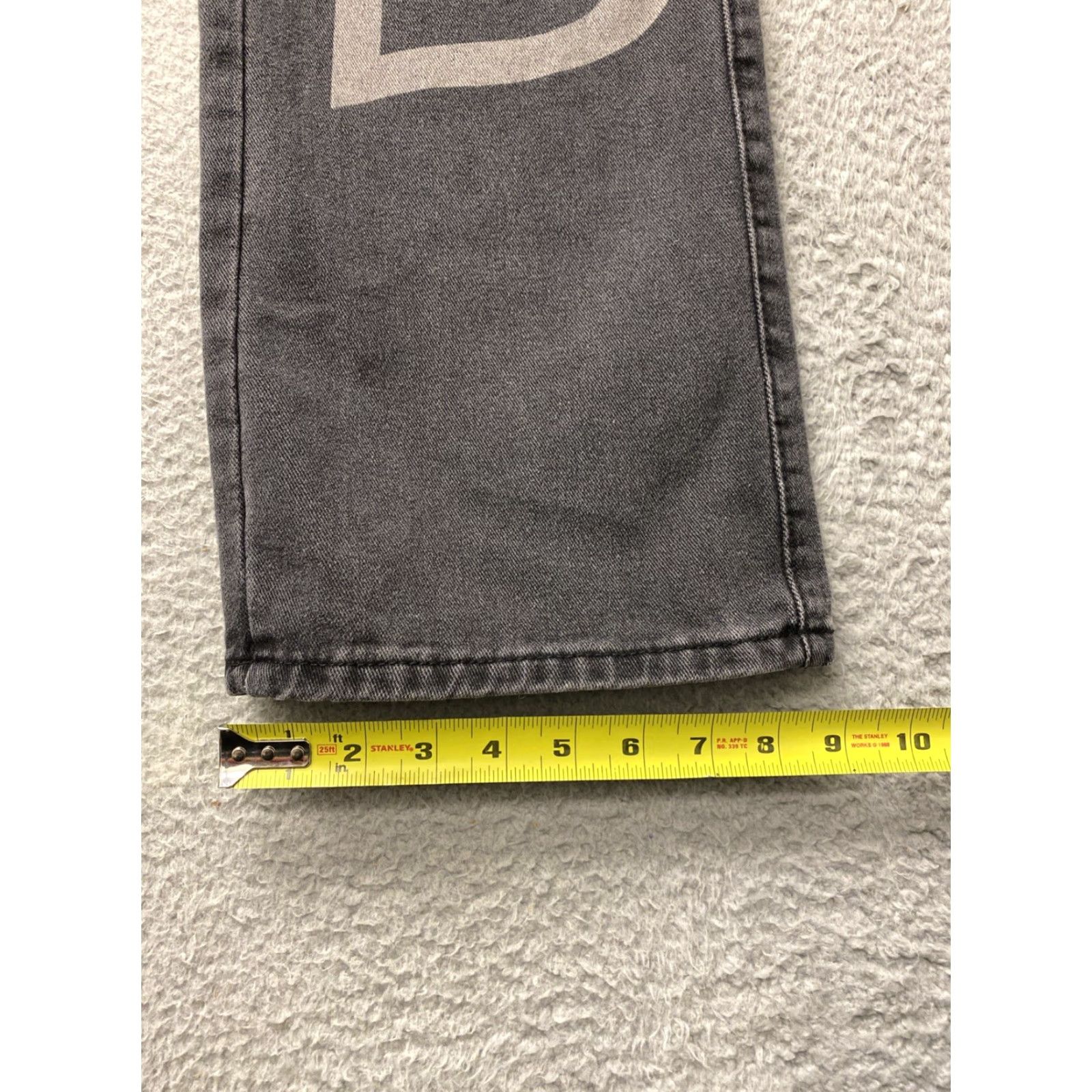 Vintage 90s Boyfriend Heart Jeans Women's Black Straight High Rise Denim 28x28 Regular 5-Pocket Button Closure Machine Washable Size 28" / US 6 / IT 42 - 5 Thumbnail