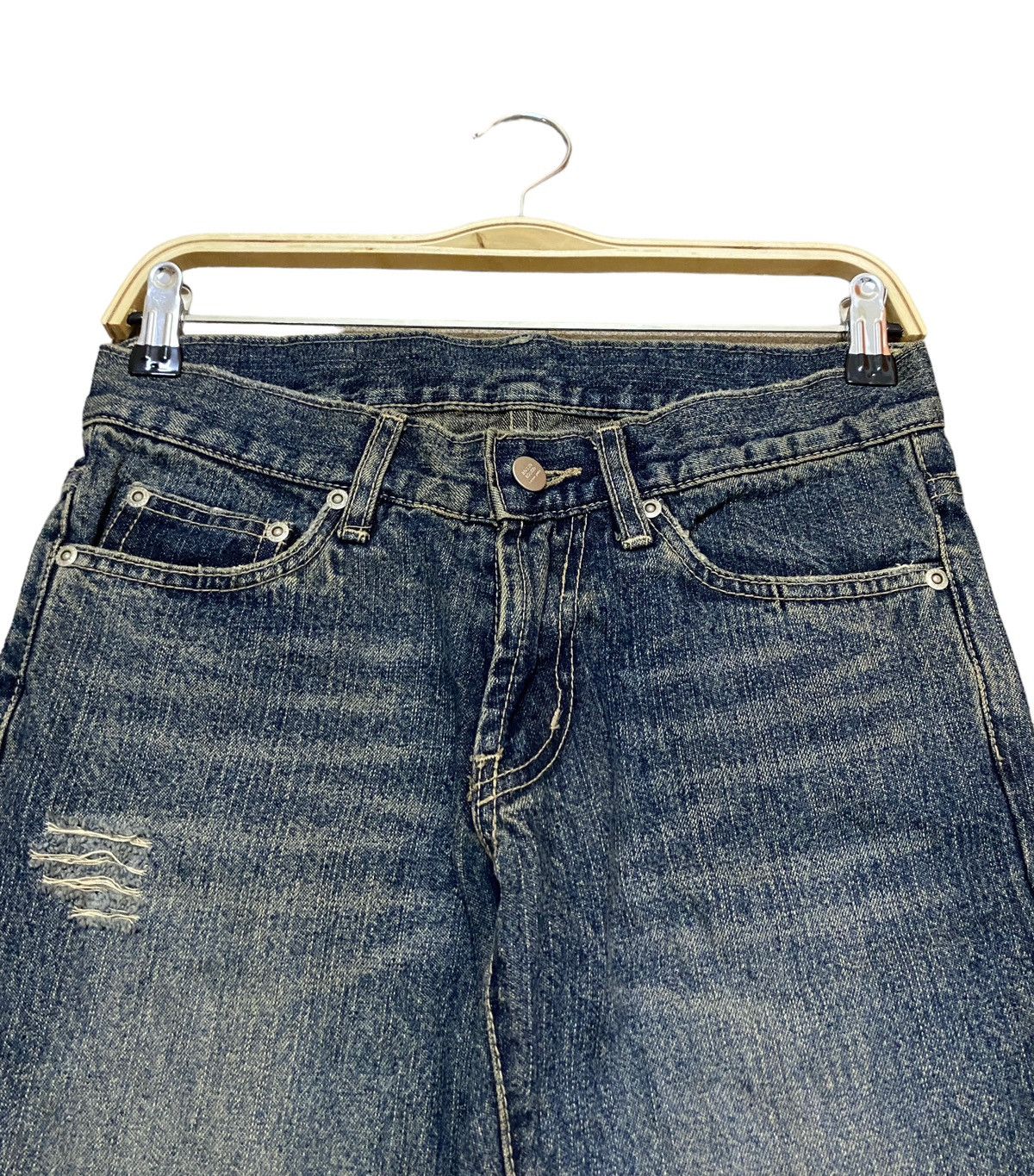 Japanese Brand × Vintage Vintage Japanese Brand Rosso Bianco Flared Jeans 2000s Size US 30 / EU 46 - 3 Thumbnail
