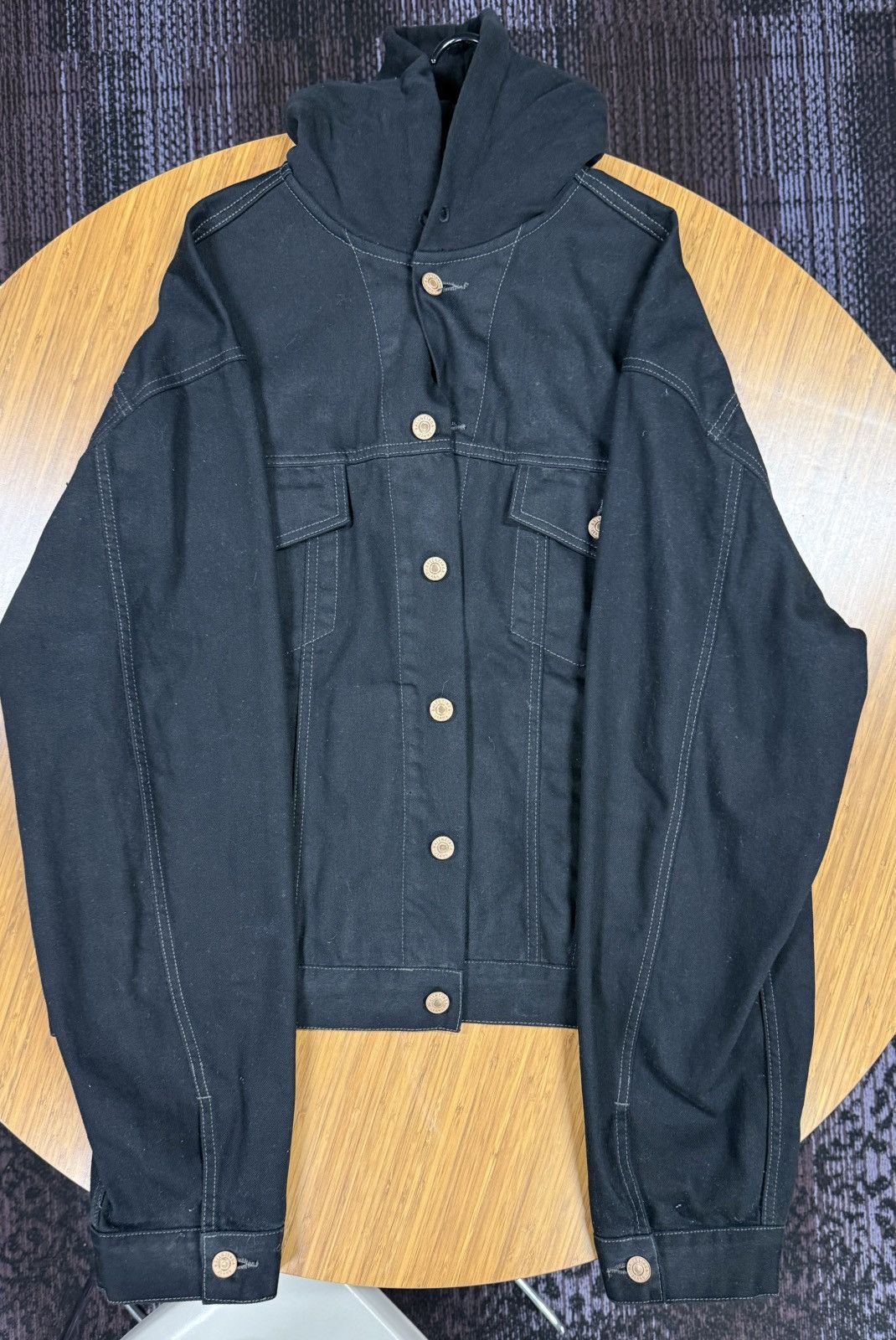 Balenciaga RARE Balenciaga Denim hooded jacket Size US S / EU 44-46 / 1 - 1 Thumbnail