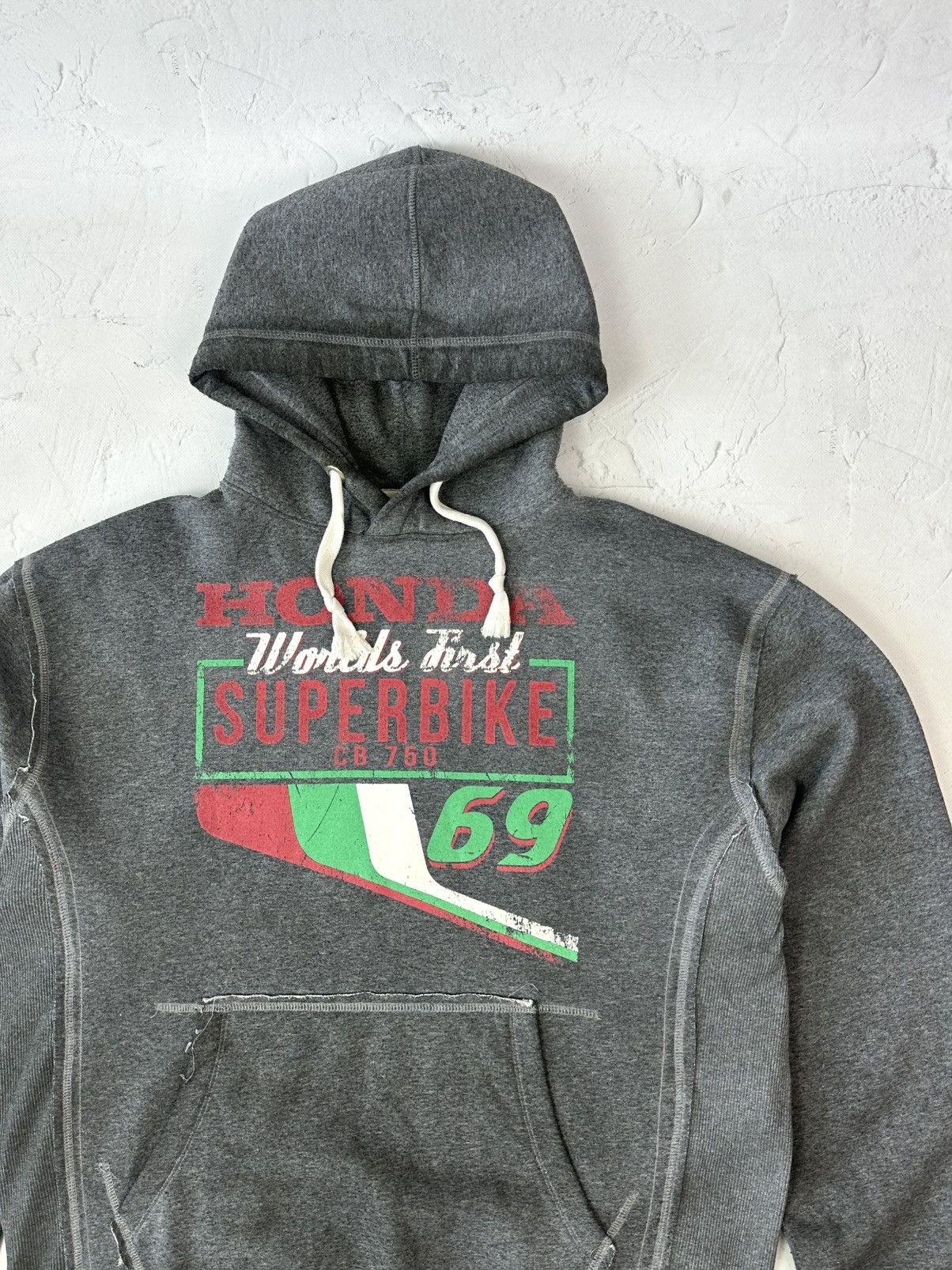 Honda Vintage Honda Superbike Distressed Grey Hoodie Size US XL / EU 56 / 4 - 2 Thumbnail