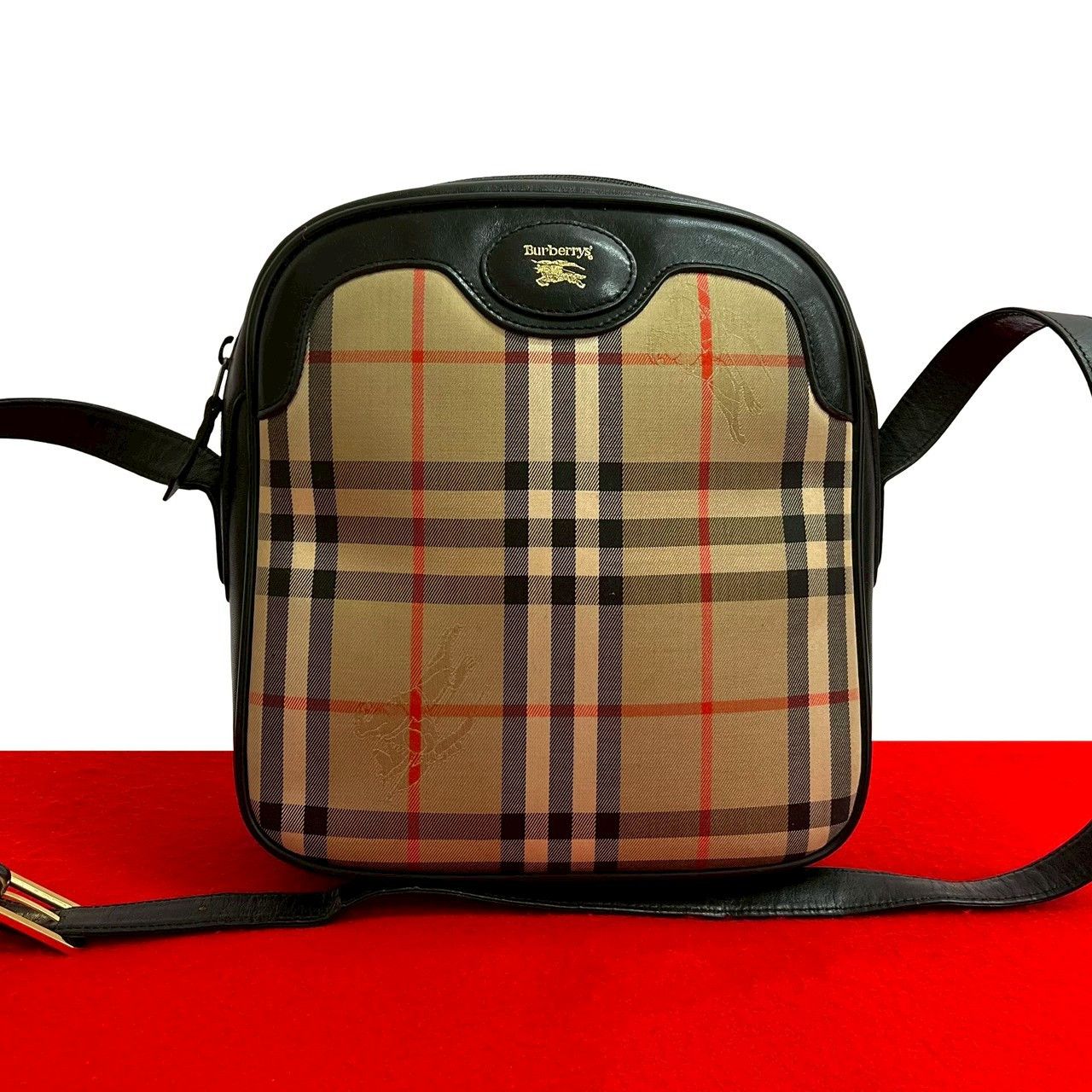 Burberry Burberry Burberrys Vintage Canvas Leather Shoulder Bag Leather Shoulder Bag DUTY FREE for USA Size ONE SIZE - 1 Thumbnail