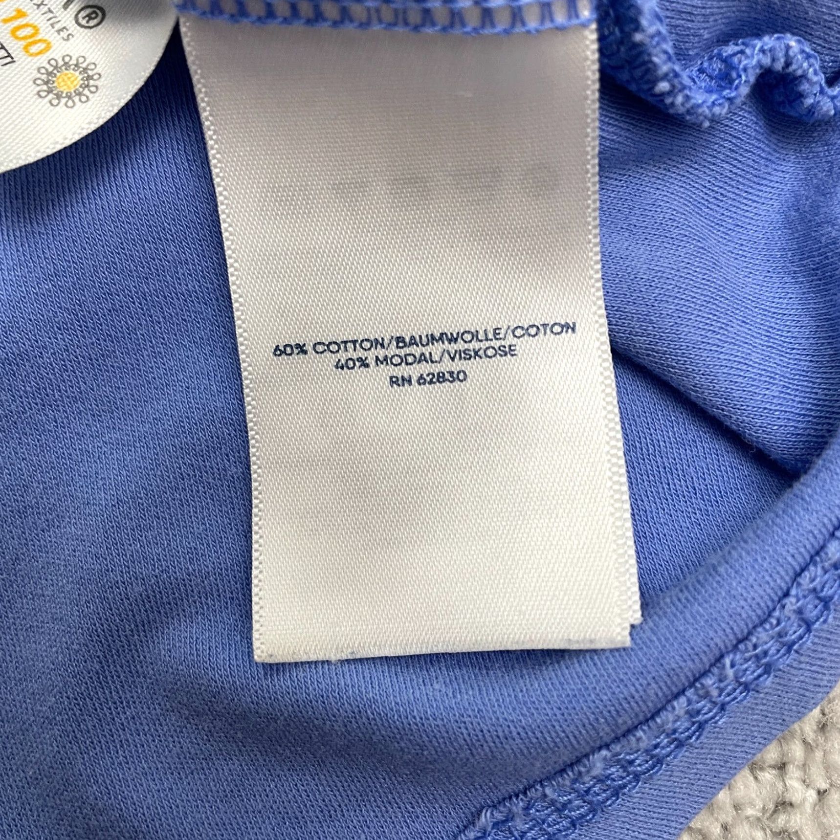 Lands' End Lands' End Oeko-Tex Basic Shirt Women 1X Blue Short Sleeve Round Neck Casual Top Size XL / US 12-14 / IT 48-50 - 7 Thumbnail