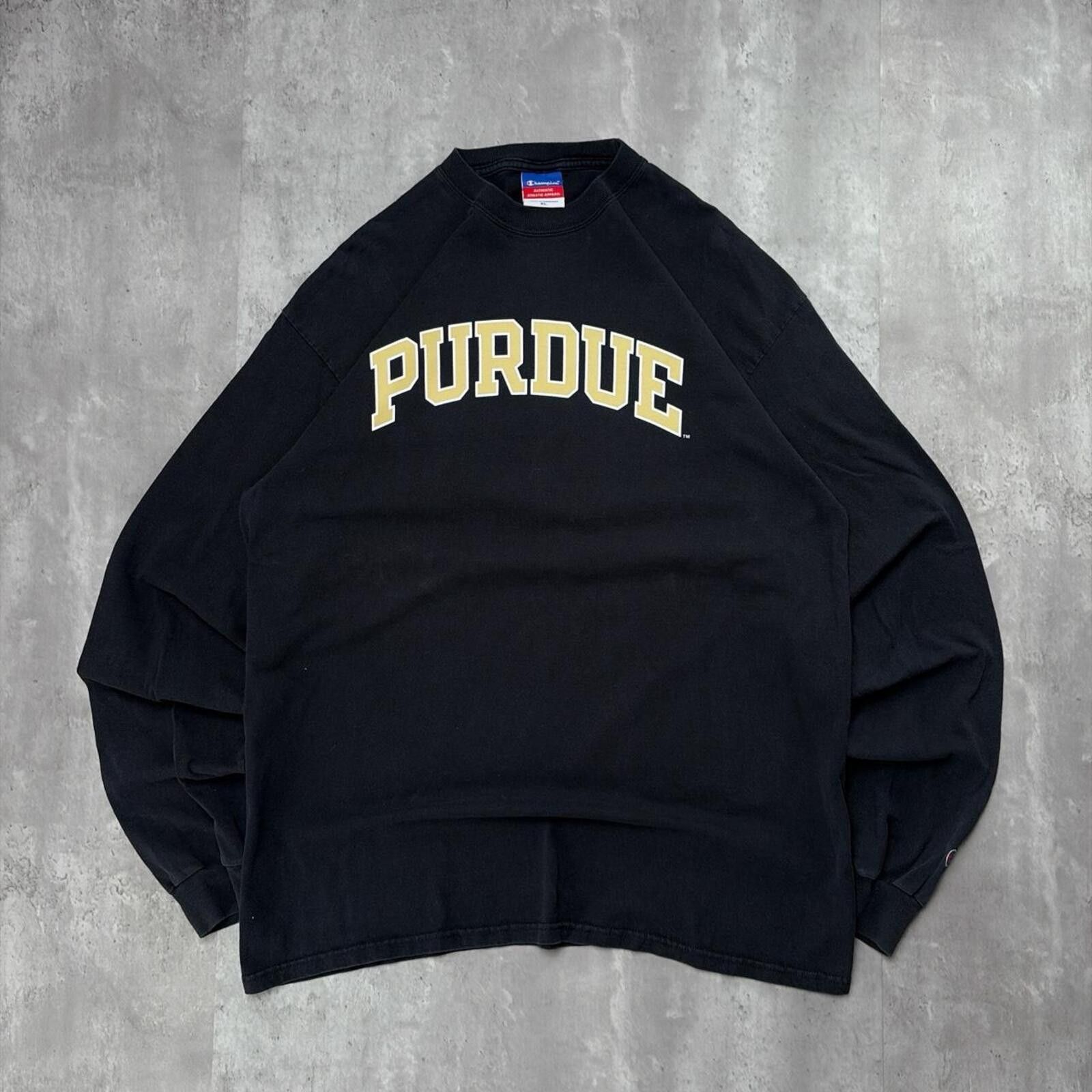 Champion Y2K Black Champion Purdue University Long Sleeve Shirt Size US XL / EU 56 / 4 - 1 Thumbnail