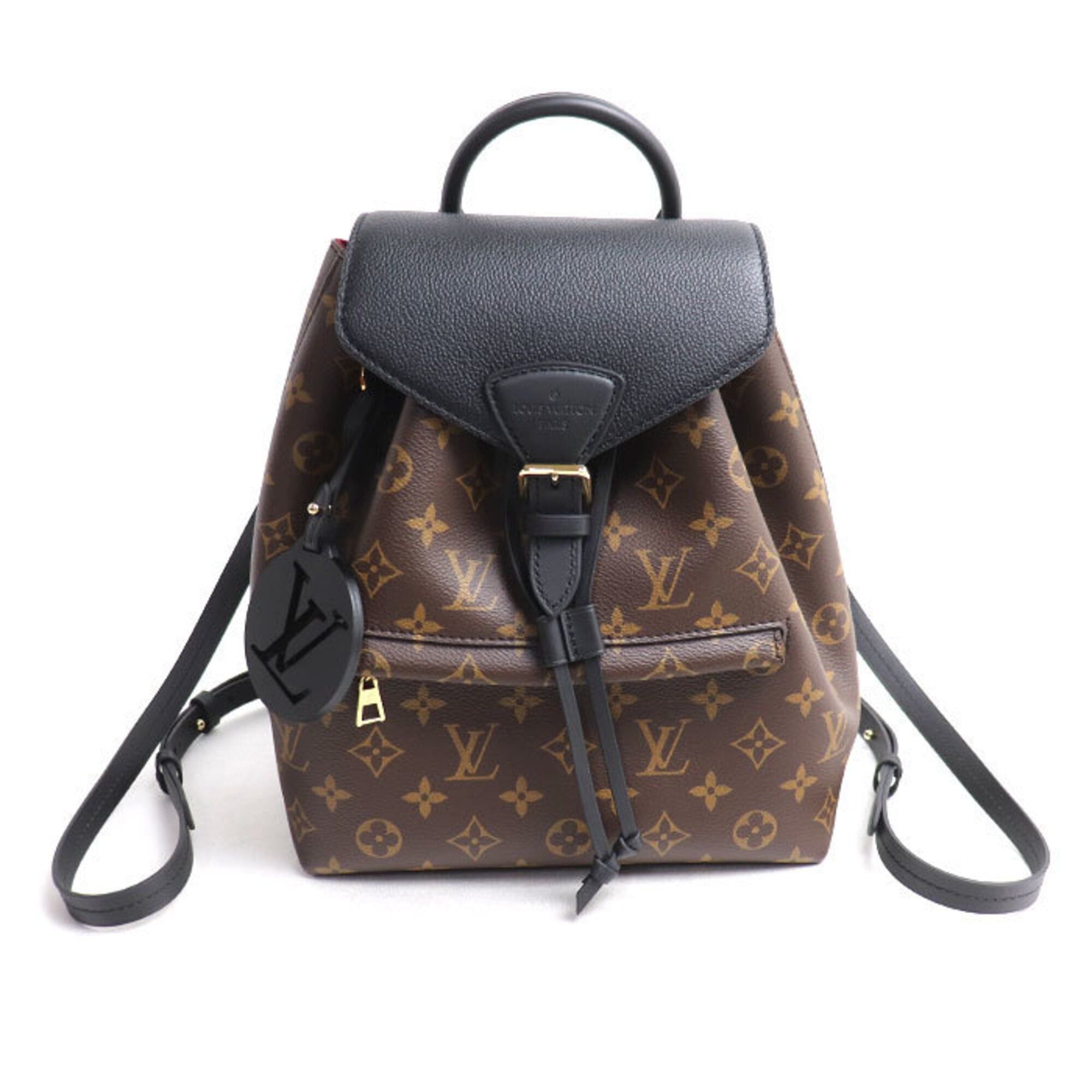 Louis Vuitton Montsouris NM PM Backpack Monogram Noir LOUIS VUITTON Montsouris NM Monogram Canvas Leather Backpack  main image 2
