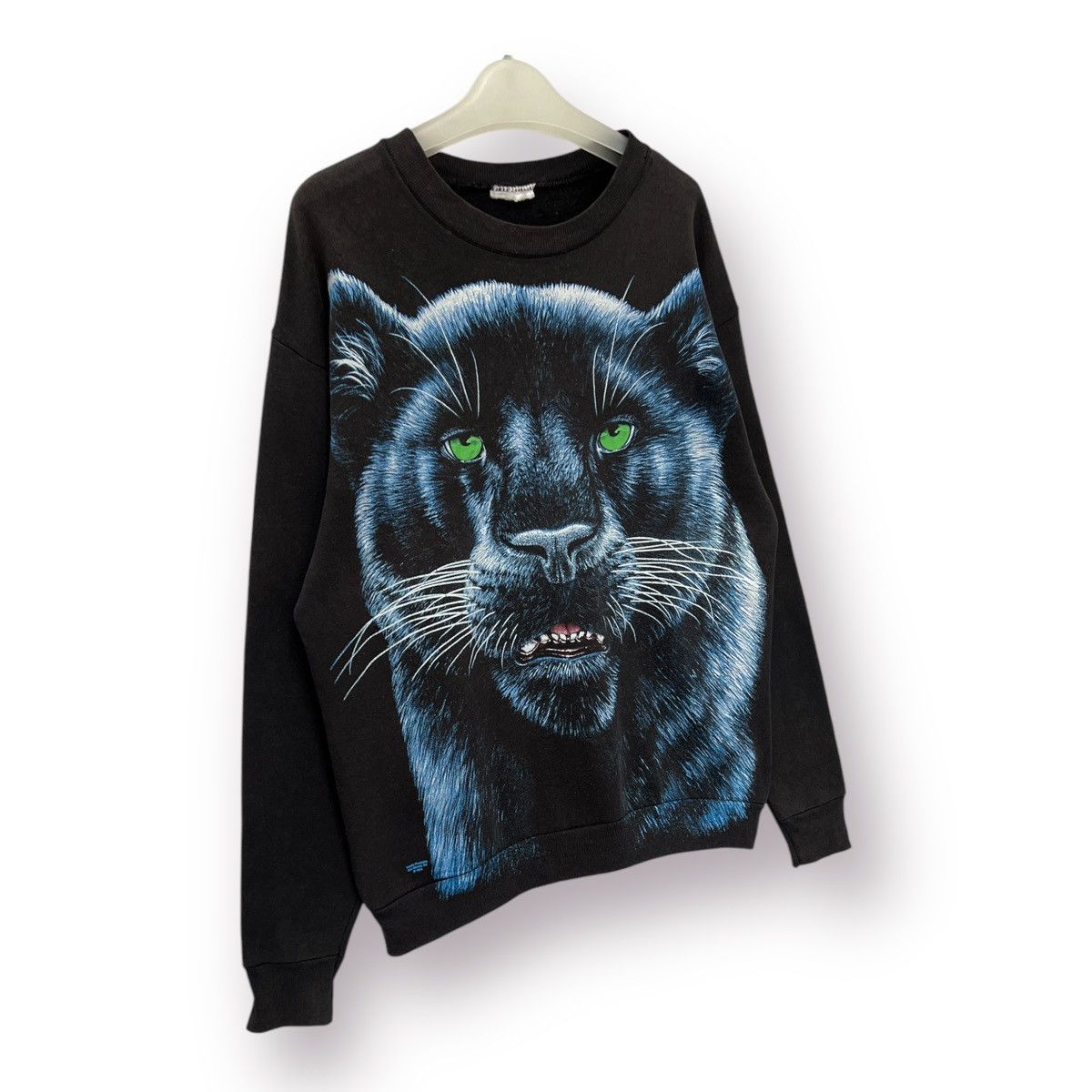 Band Tees 🔥 Vtg 80's Black Panther Habitat motive Printed Sweatshirt Size US S / EU 44-46 / 1 - 3 Thumbnail