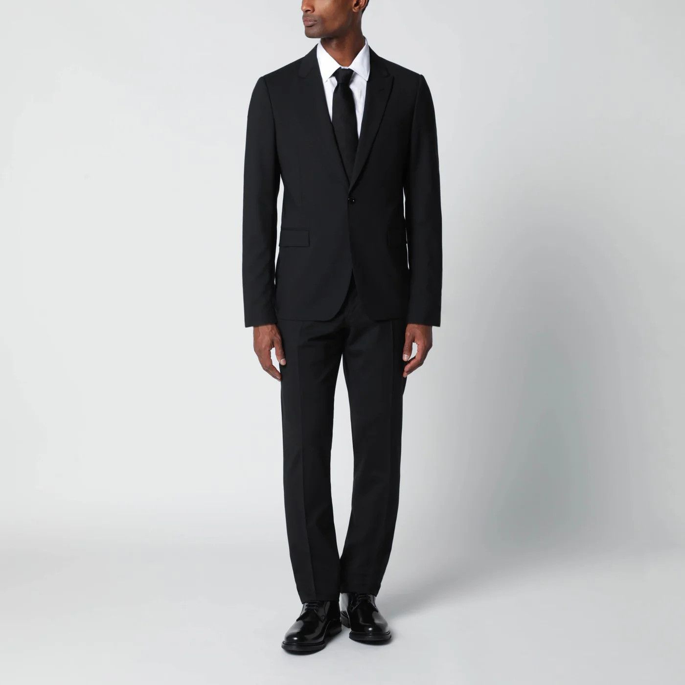 Lardini o1d2blof0526 Single-breasted Wool-blend Suits in Black Size US L / EU 52-54 / 3 - 1 Thumbnail