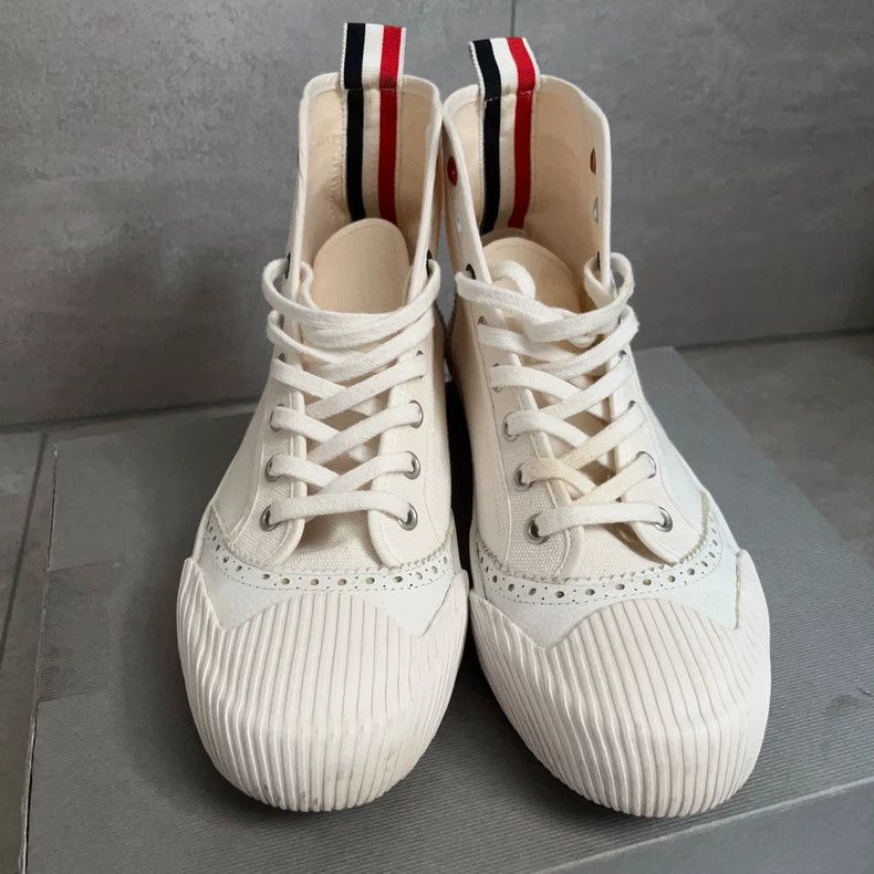 Thom Browne Thom Browne High-top canvas shoes Size US 5.5 / EU 38 - 2 Thumbnail