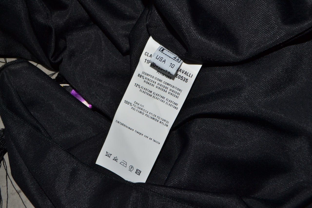 Roberto Cavalli Ladies CLASS roberto cavalli Classic Evening Dress in Black Size L / US 10 / IT 46 - 15 Thumbnail