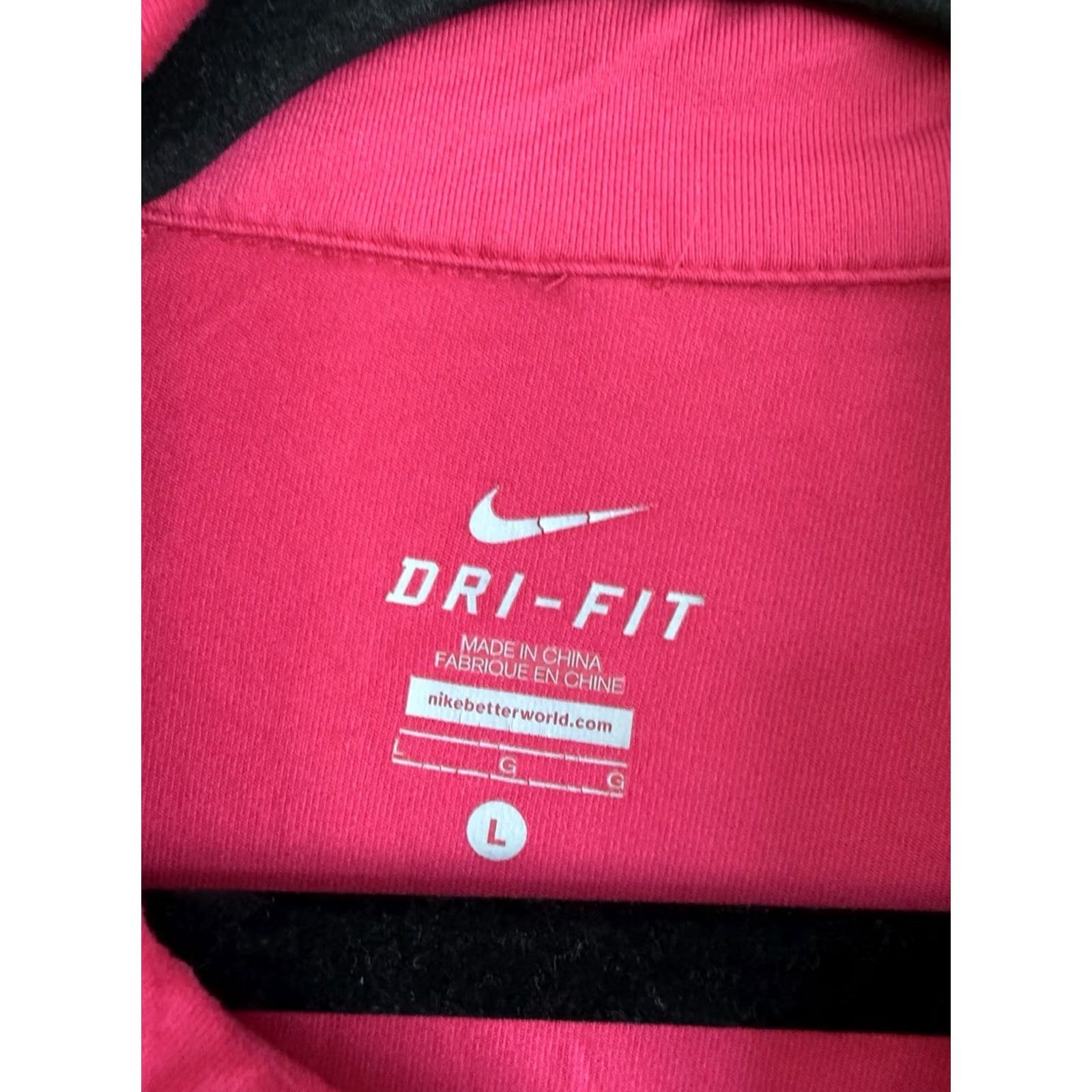 Nike Nike Fit-Dri Womens L 1/4 Zip Pullover Hot Pink Running Yoga Hiking Size L / US 10 / IT 46 - 8 Thumbnail
