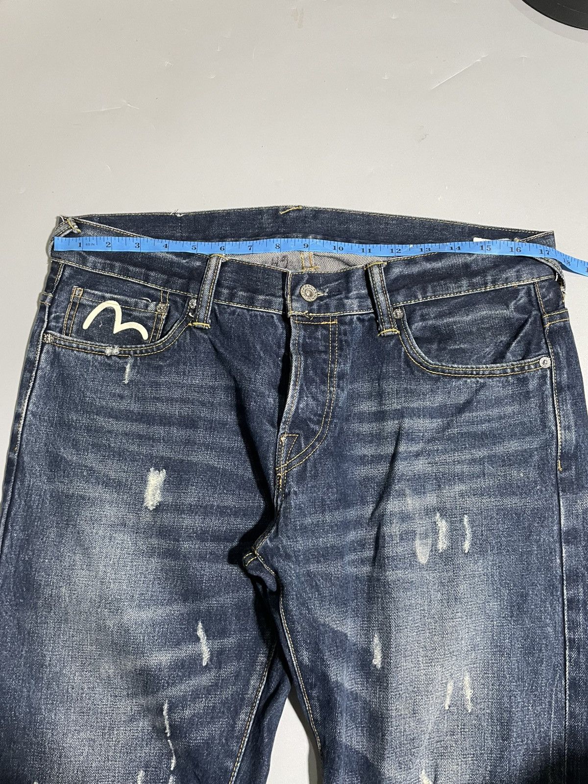 Evisu Evisu Genes Seagull Selvedge Distressed Denim Jeans Size US 34 / EU 50 - 11 Thumbnail
