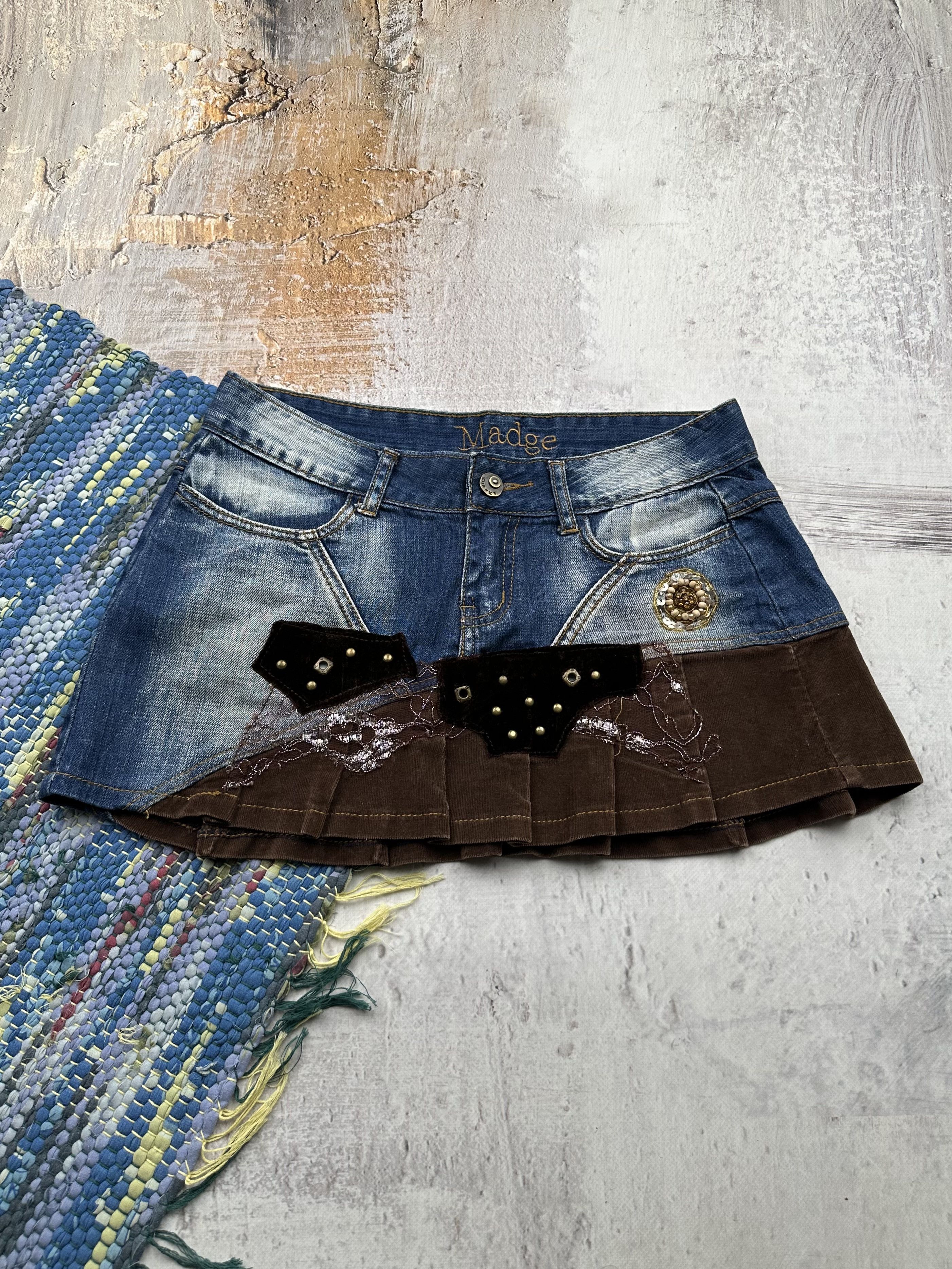 Vintage Vintage Mini Skirt A204(27)(D15) Size 29" - 1 Thumbnail