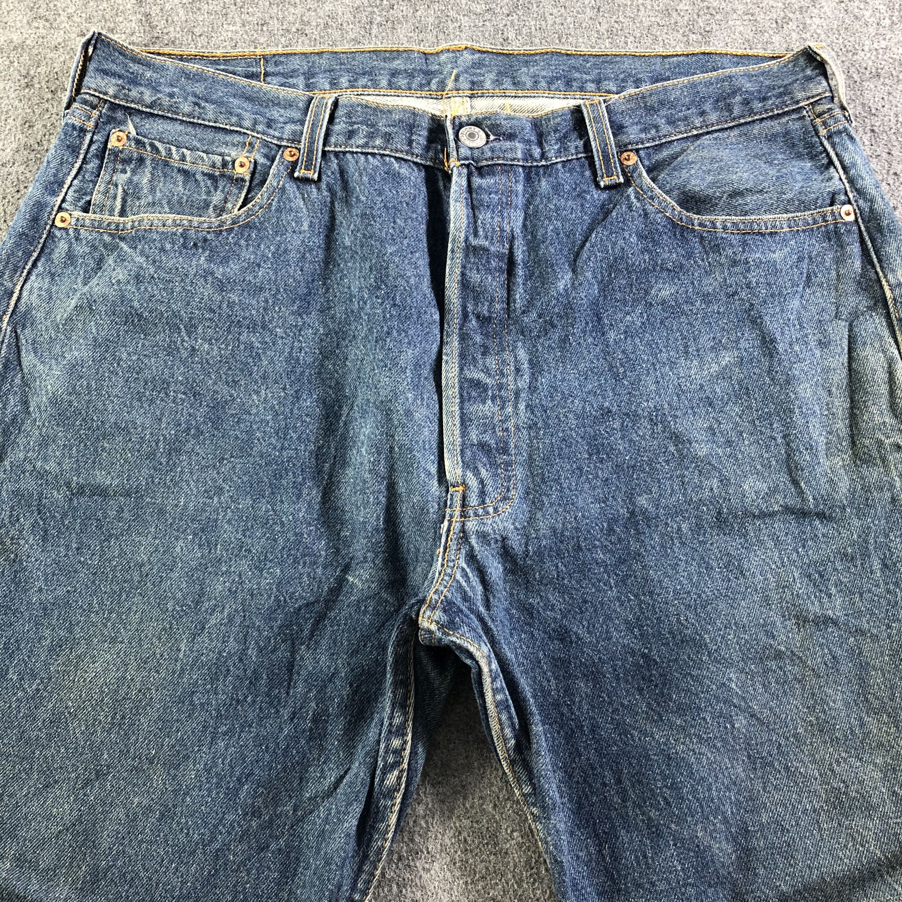 Levi's Vintage 90s Blue Wash Levis 501 Jeans-J3632 Size US 36 / EU 52 - 3 Thumbnail