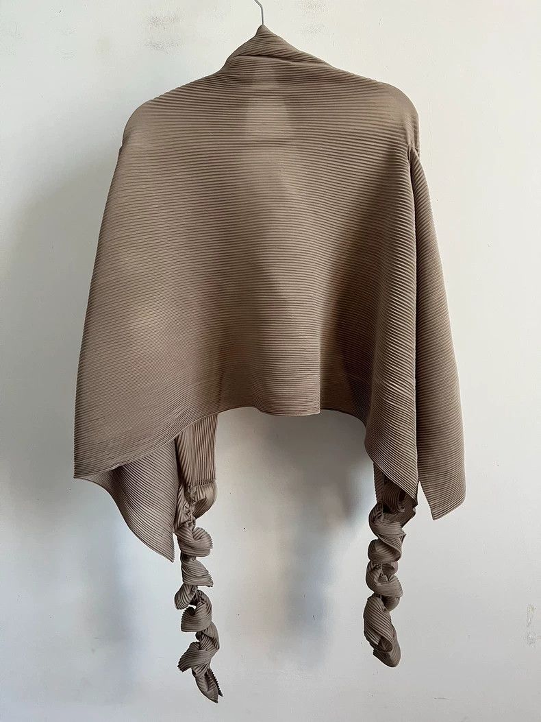 Issey Miyake Issey Miyake size:2 Brown shawl coat Size S / US 4 / IT 40 - 2 Thumbnail